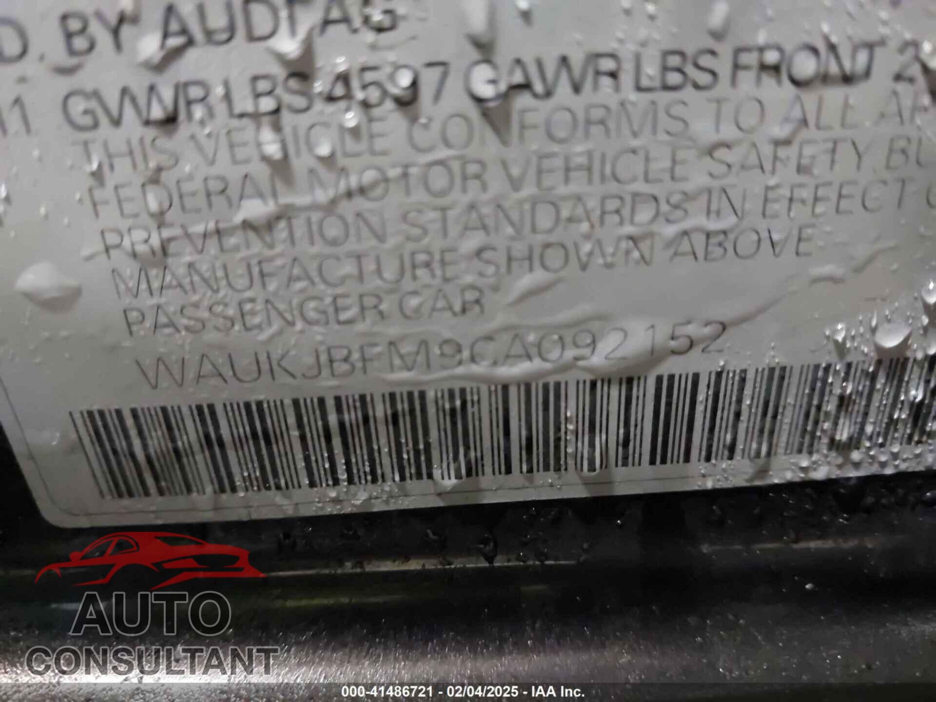 AUDI A3 2012 - WAUKJBFM9CA092152