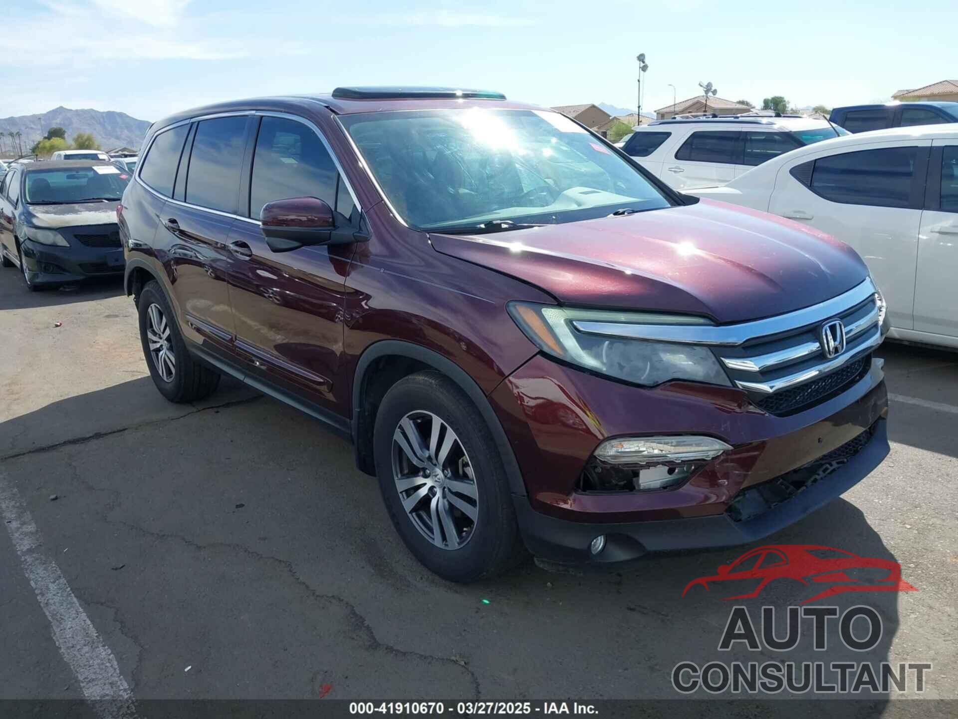 HONDA PILOT 2017 - 5FNYF5H71HB027558
