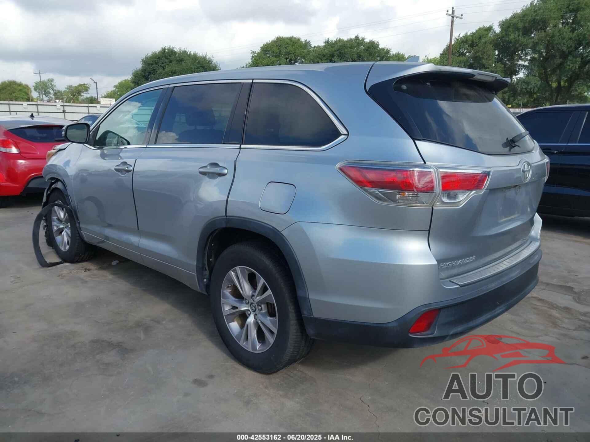 TOYOTA HIGHLANDER 2016 - 5TDZKRFH1GS169695