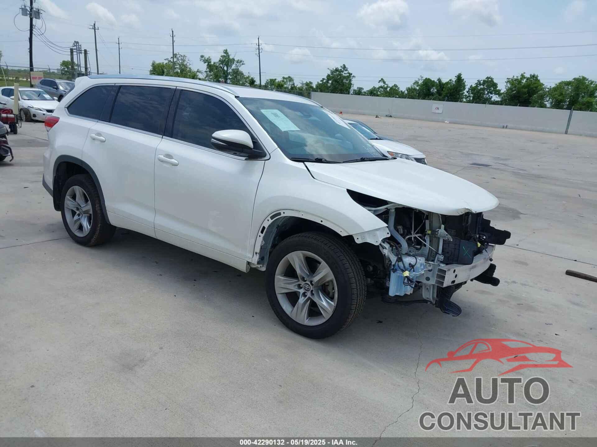 TOYOTA HIGHLANDER 2017 - 5TDYZRFH6HS207608