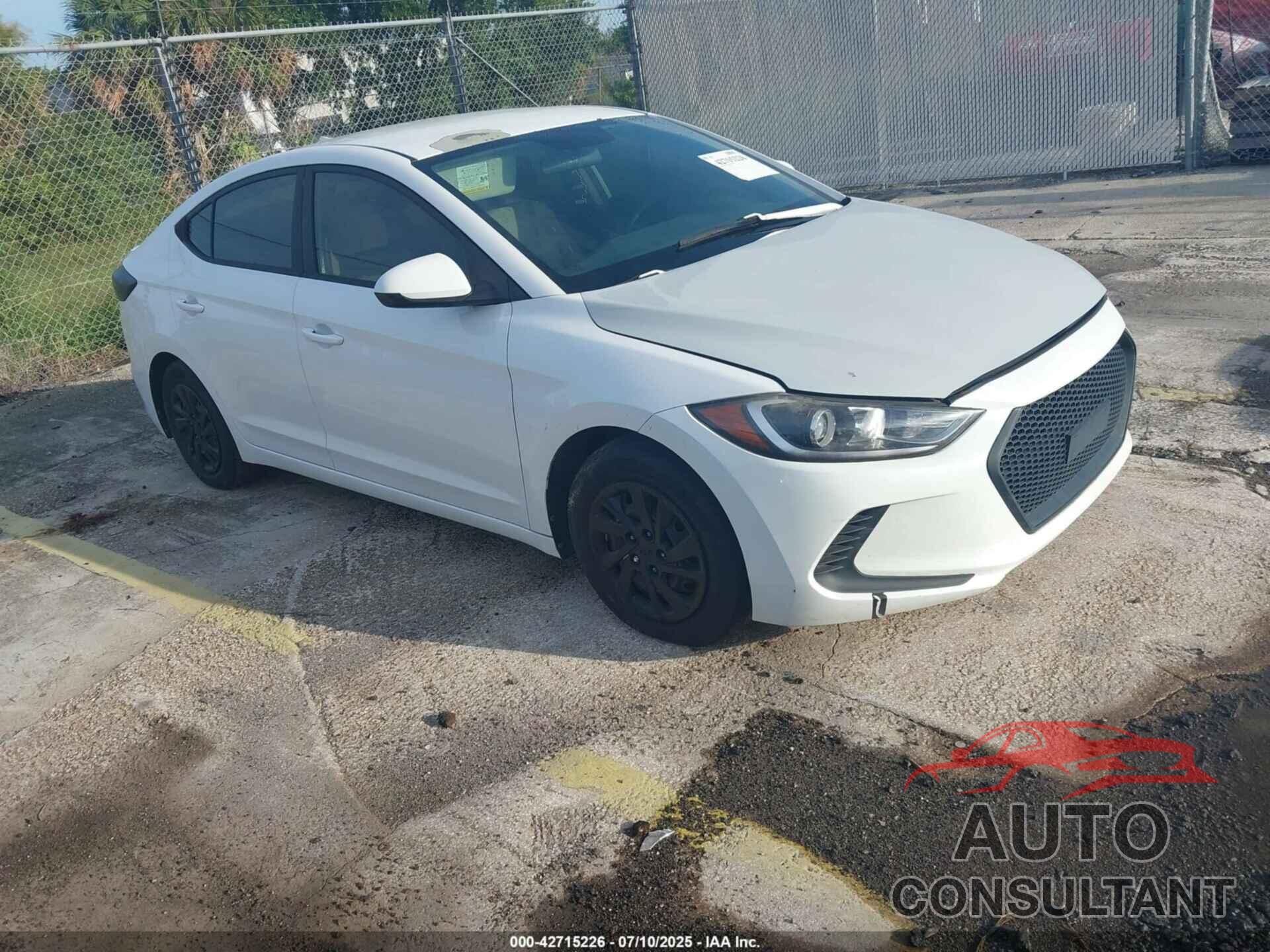 HYUNDAI ELANTRA 2017 - 5NPD74LF1HH105200