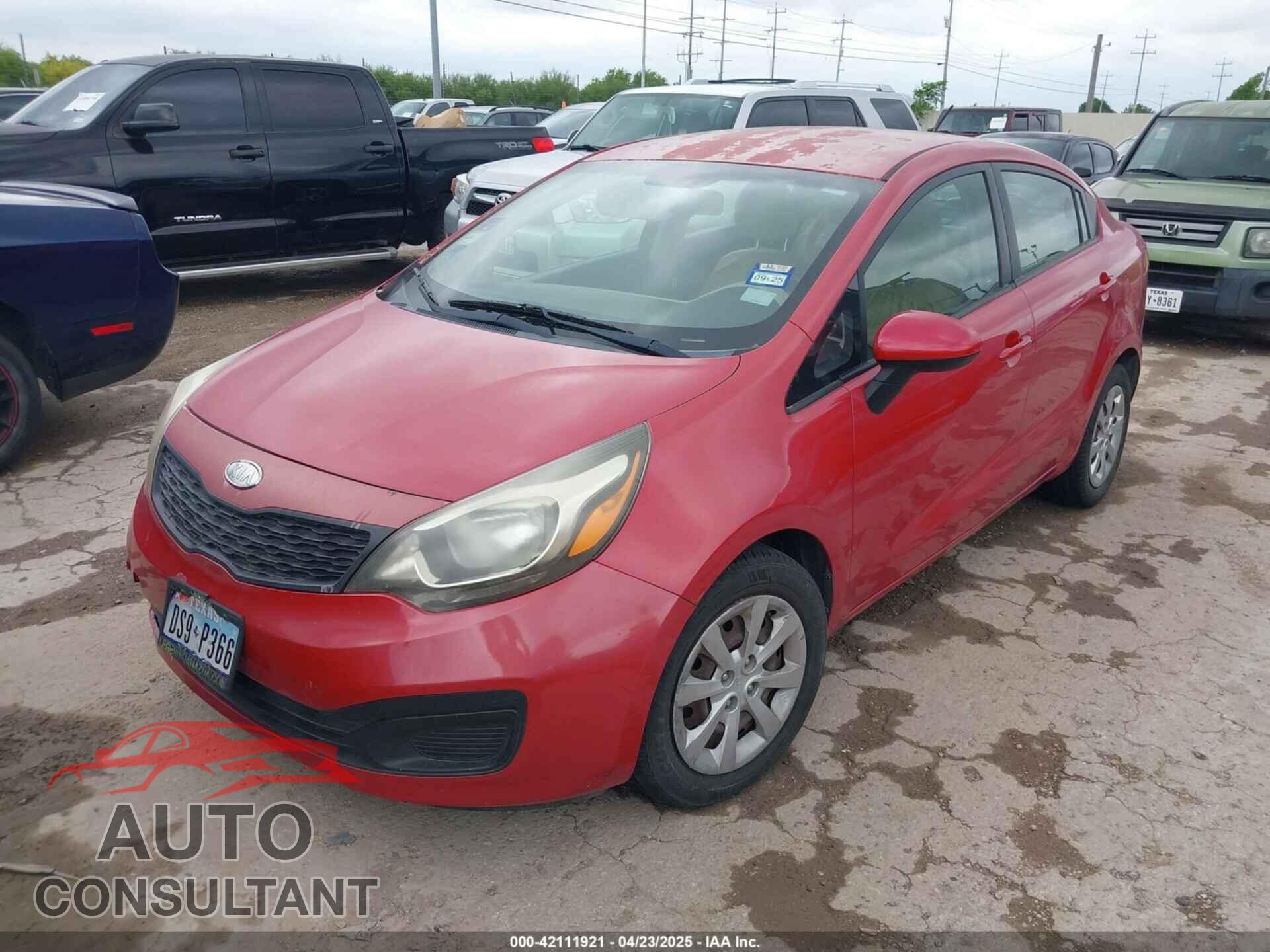 KIA RIO 2012 - KNADM4A36C6085057