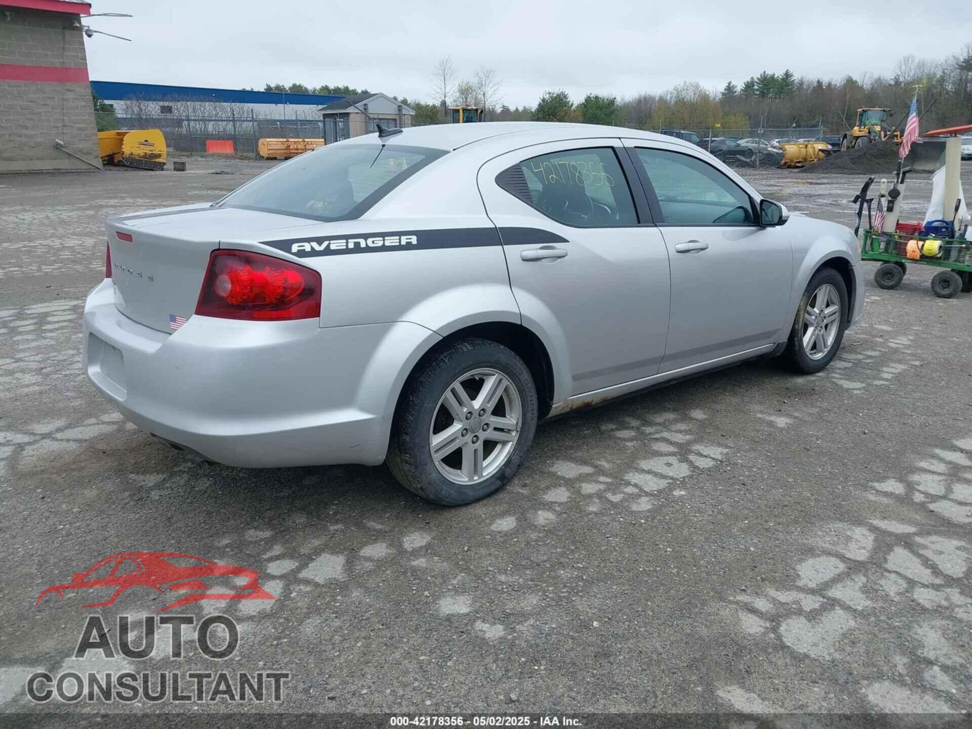 DODGE AVENGER 2012 - 1C3CDZCB5CN103557