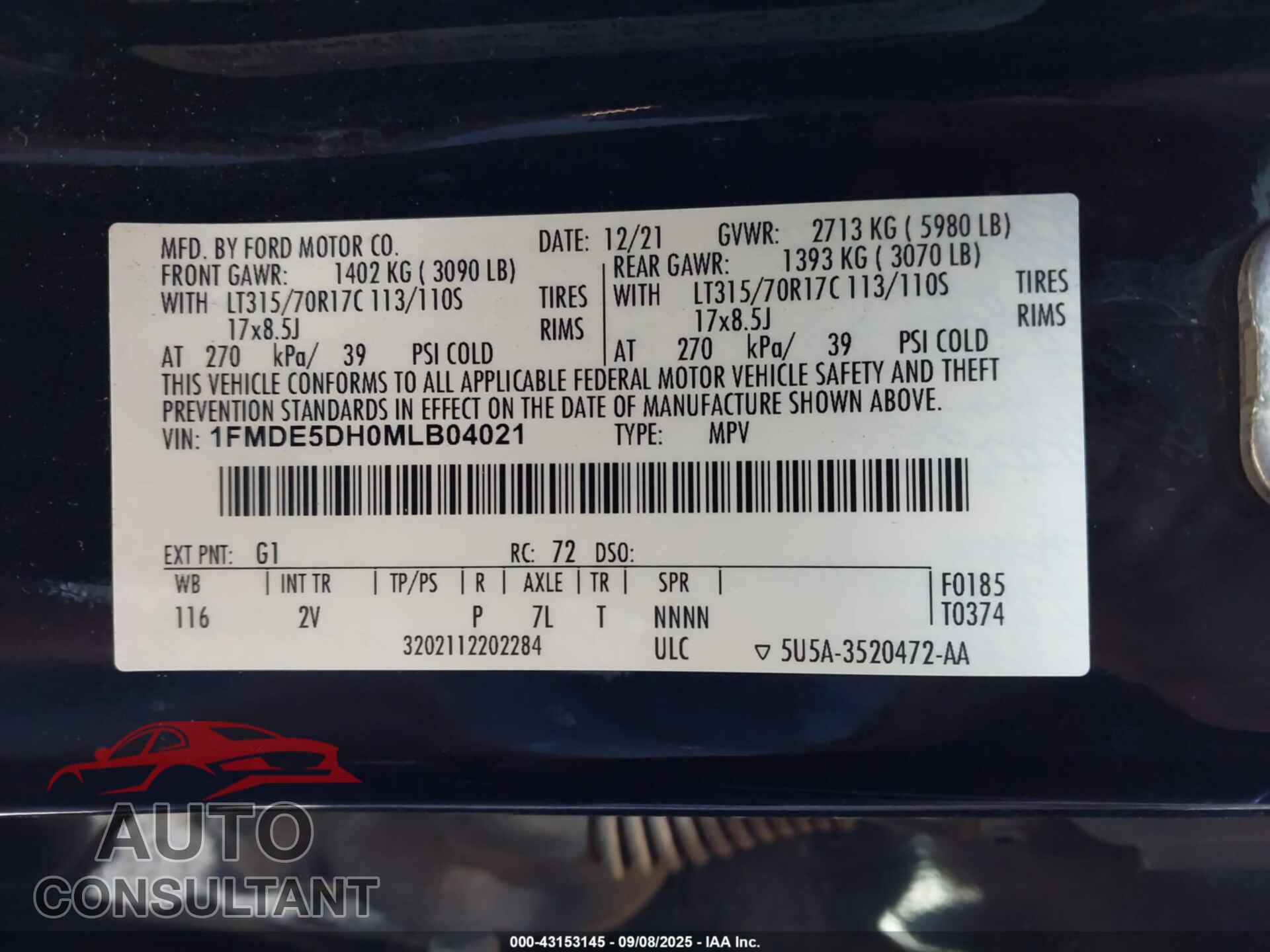FORD BRONCO 2021 - 1FMDE5DH0MLB04021