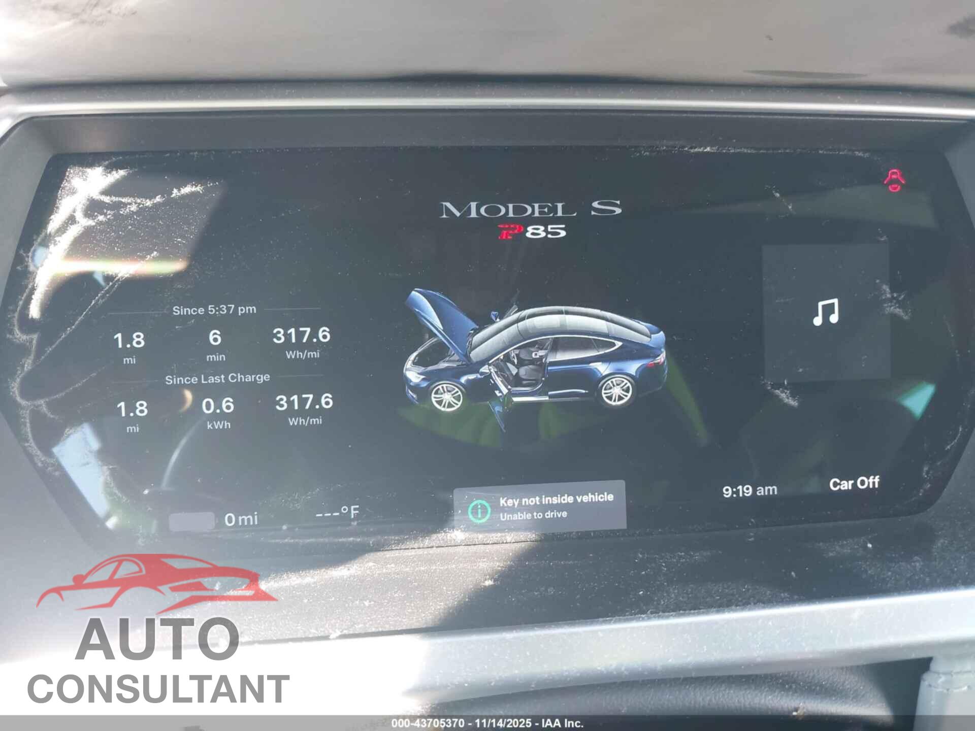 TESLA MODEL S 2012 - 5YJSA1DP9CFP01533