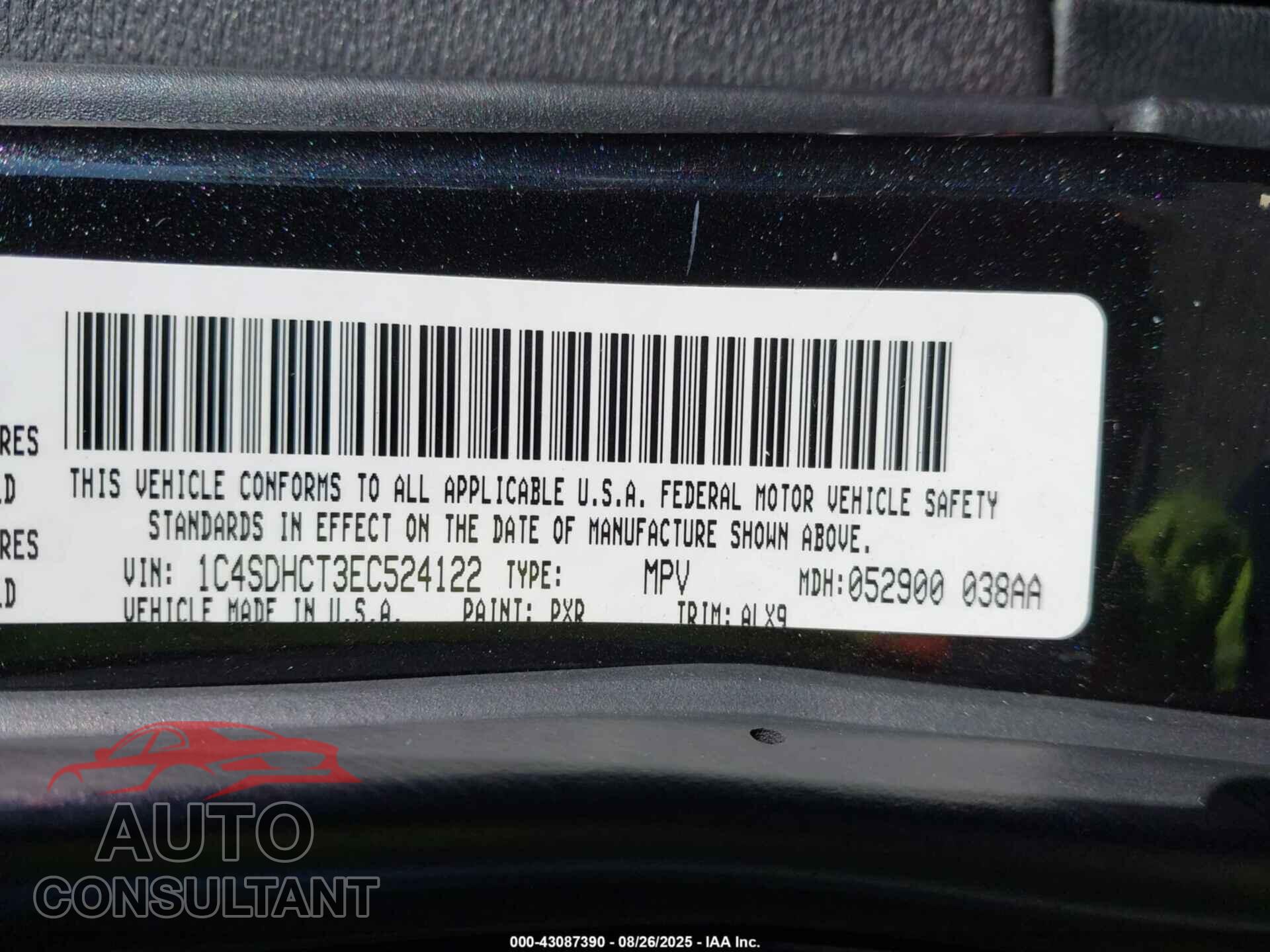 DODGE DURANGO 2014 - 1C4SDHCT3EC524122