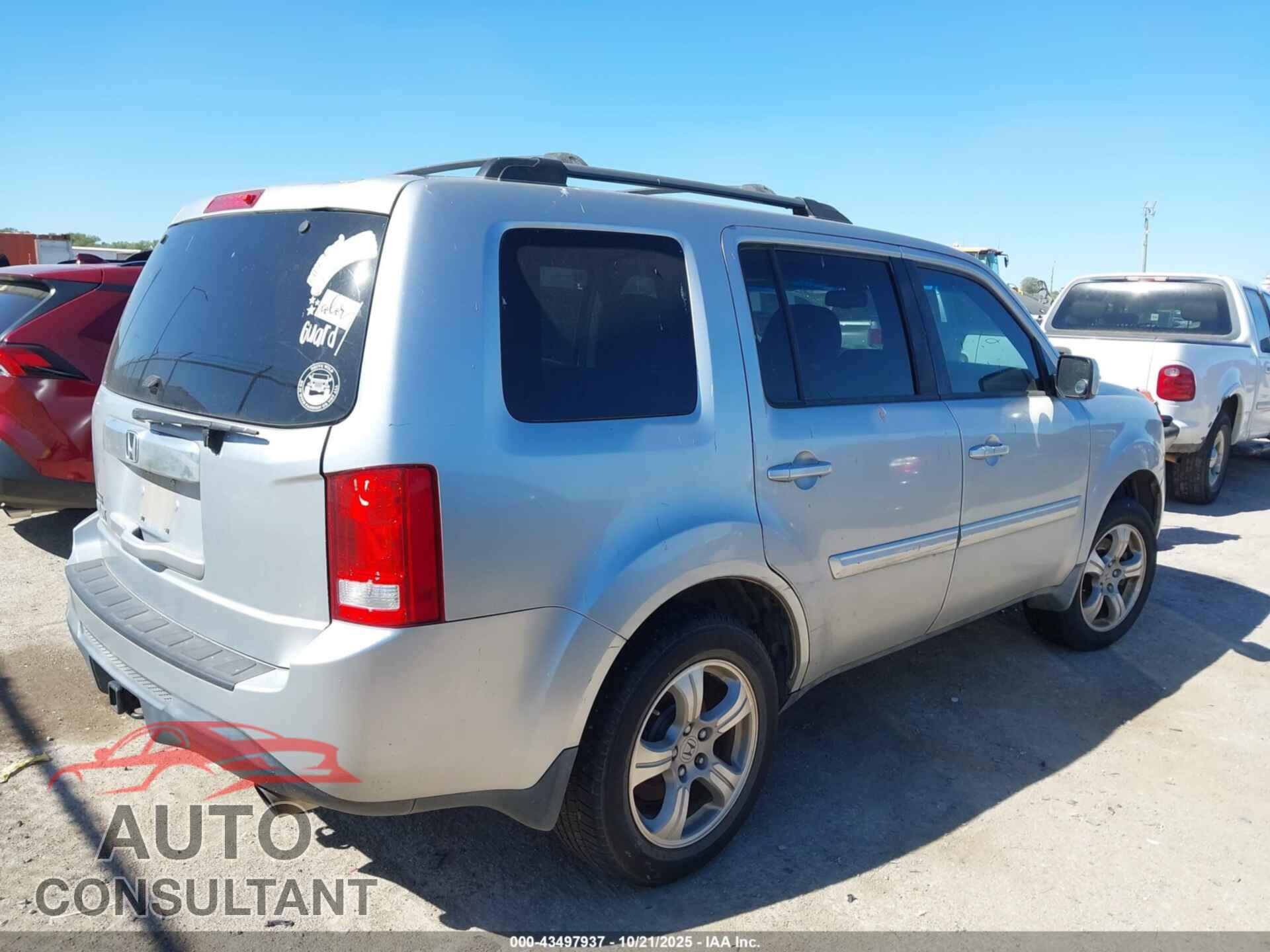 HONDA PILOT 2012 - 5FNYF3H65CB022125