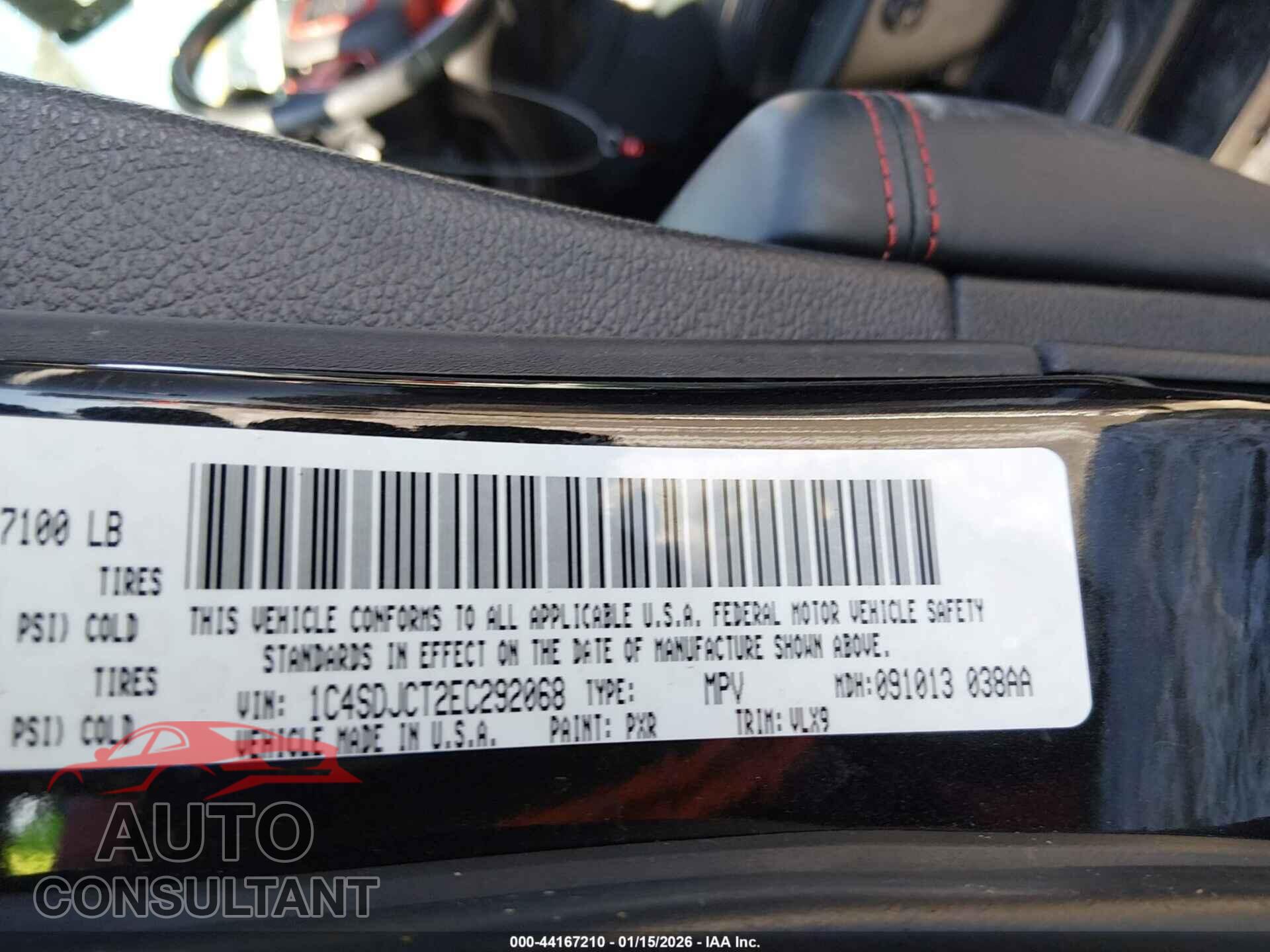 DODGE DURANGO 2014 - 1C4SDJCT2EC292068