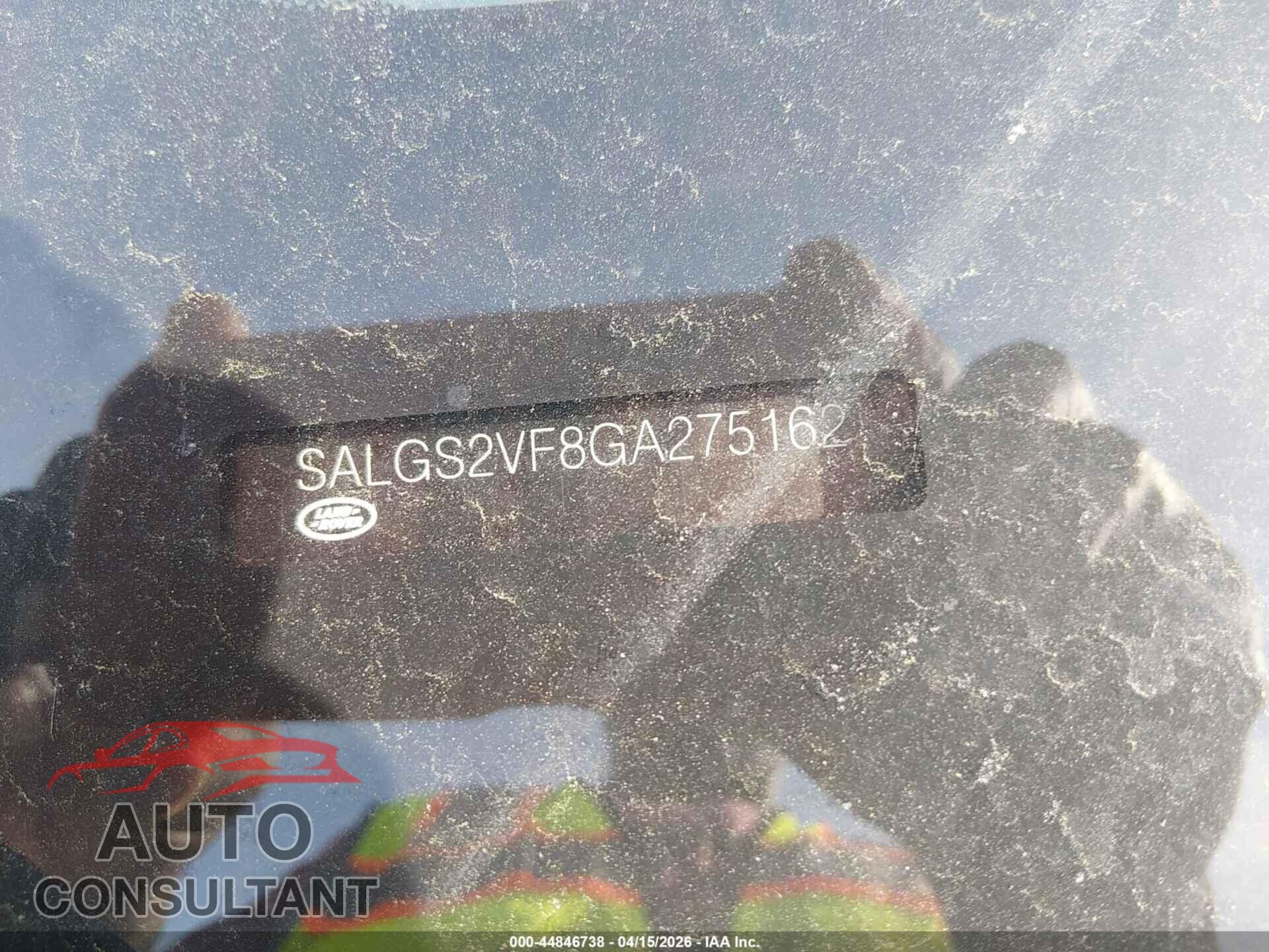 LAND ROVER RANGE ROVER 2016 - SALGS2VF8GA275162