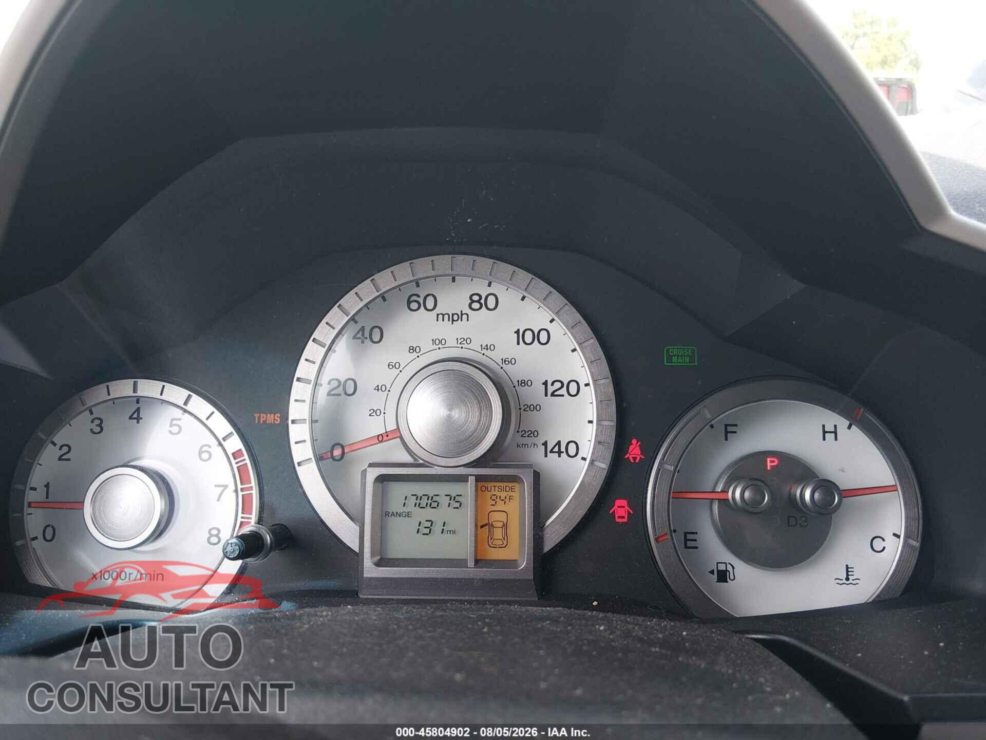 HONDA PILOT 2011 - 5FNYF3H51BB031586
