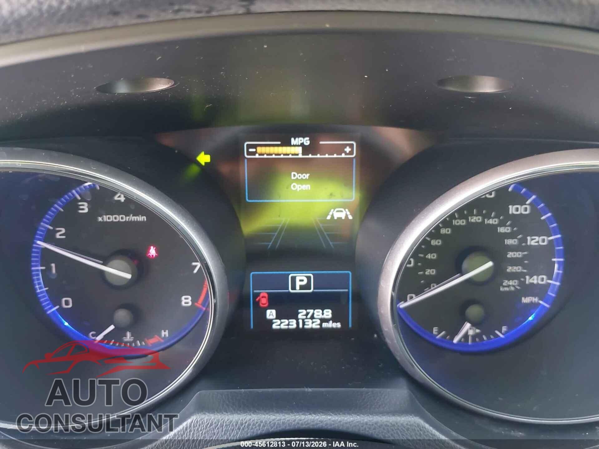 SUBARU OUTBACK 2018 - 4S4BSAFC5J3291424