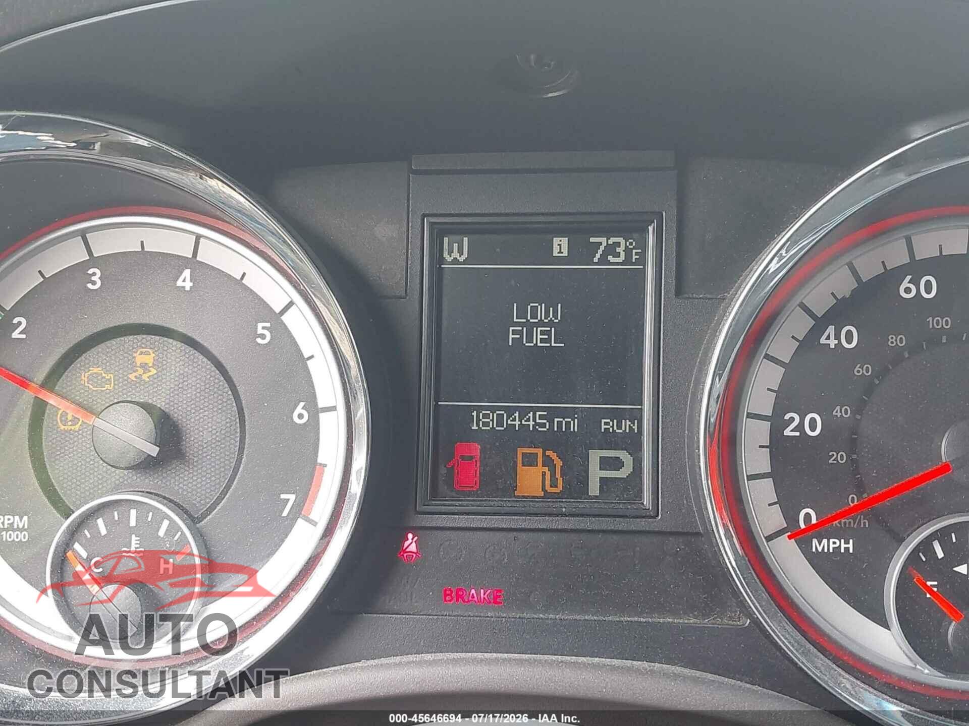 DODGE DURANGO 2012 - 1C4RDJAG3CC193230