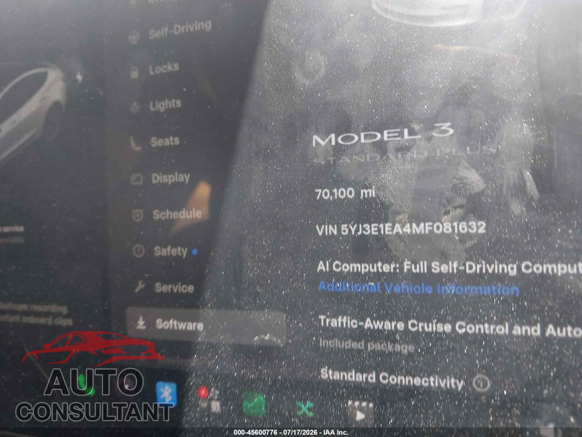 TESLA MODEL 3 2021 - 5YJ3E1EA4MF081632