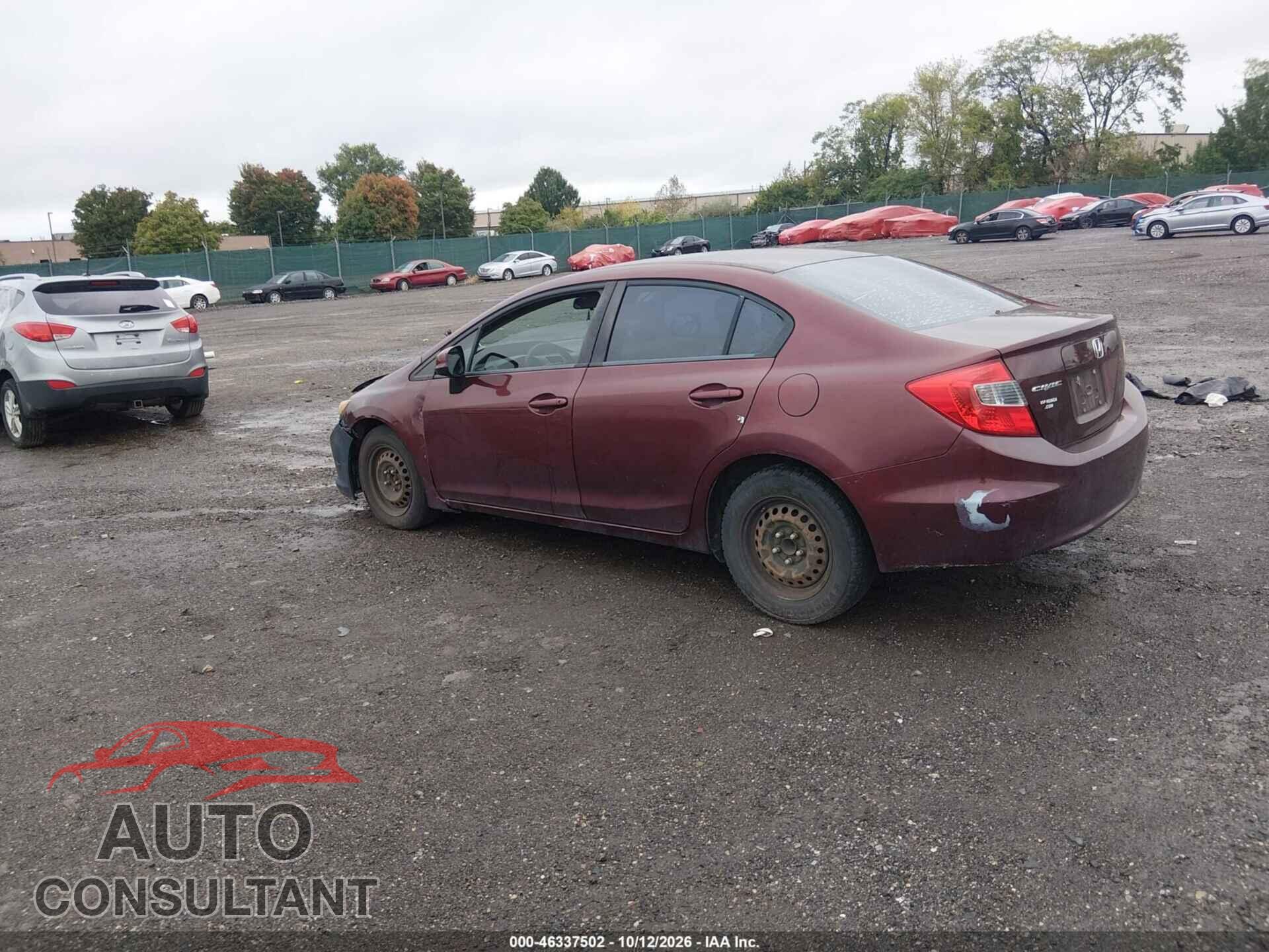 HONDA CIVIC 2012 - 19XFB2F55CE380791