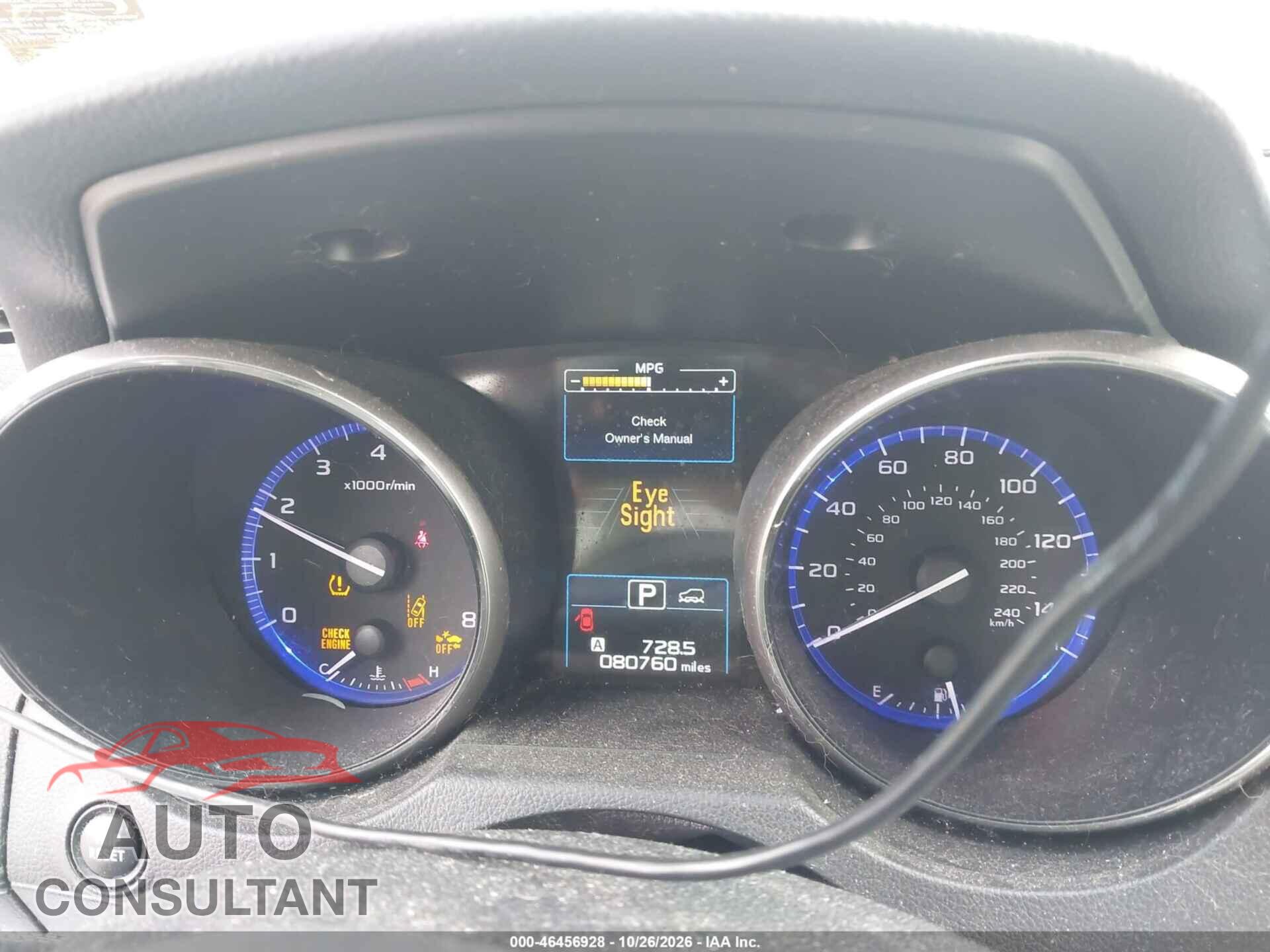 SUBARU OUTBACK 2019 - 4S4BSAHC9K3237378