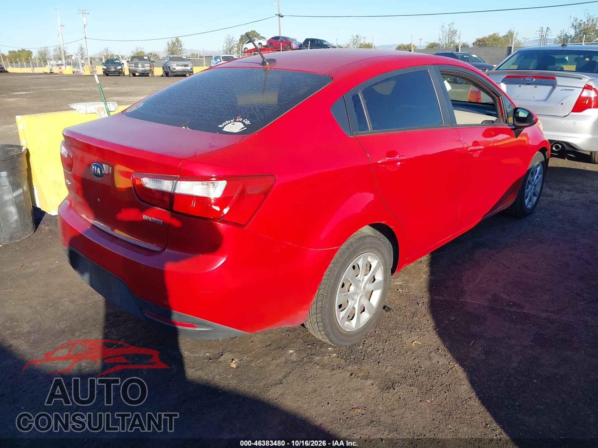 KIA RIO 2013 - KNADN4A39D6232082