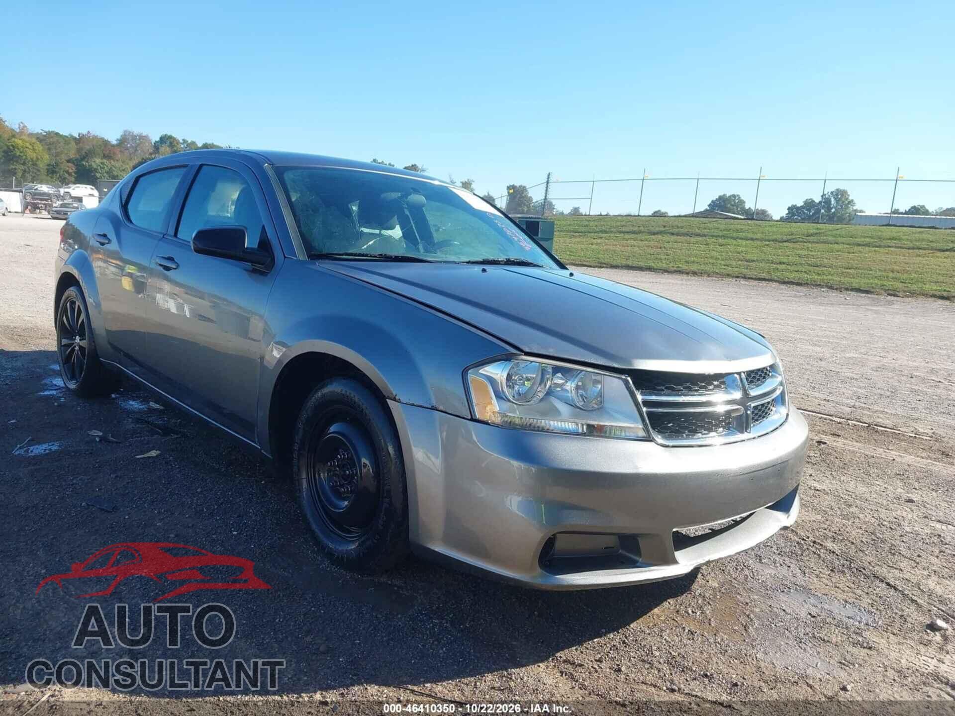 DODGE AVENGER 2013 - 1C3CDZAG0DN772402