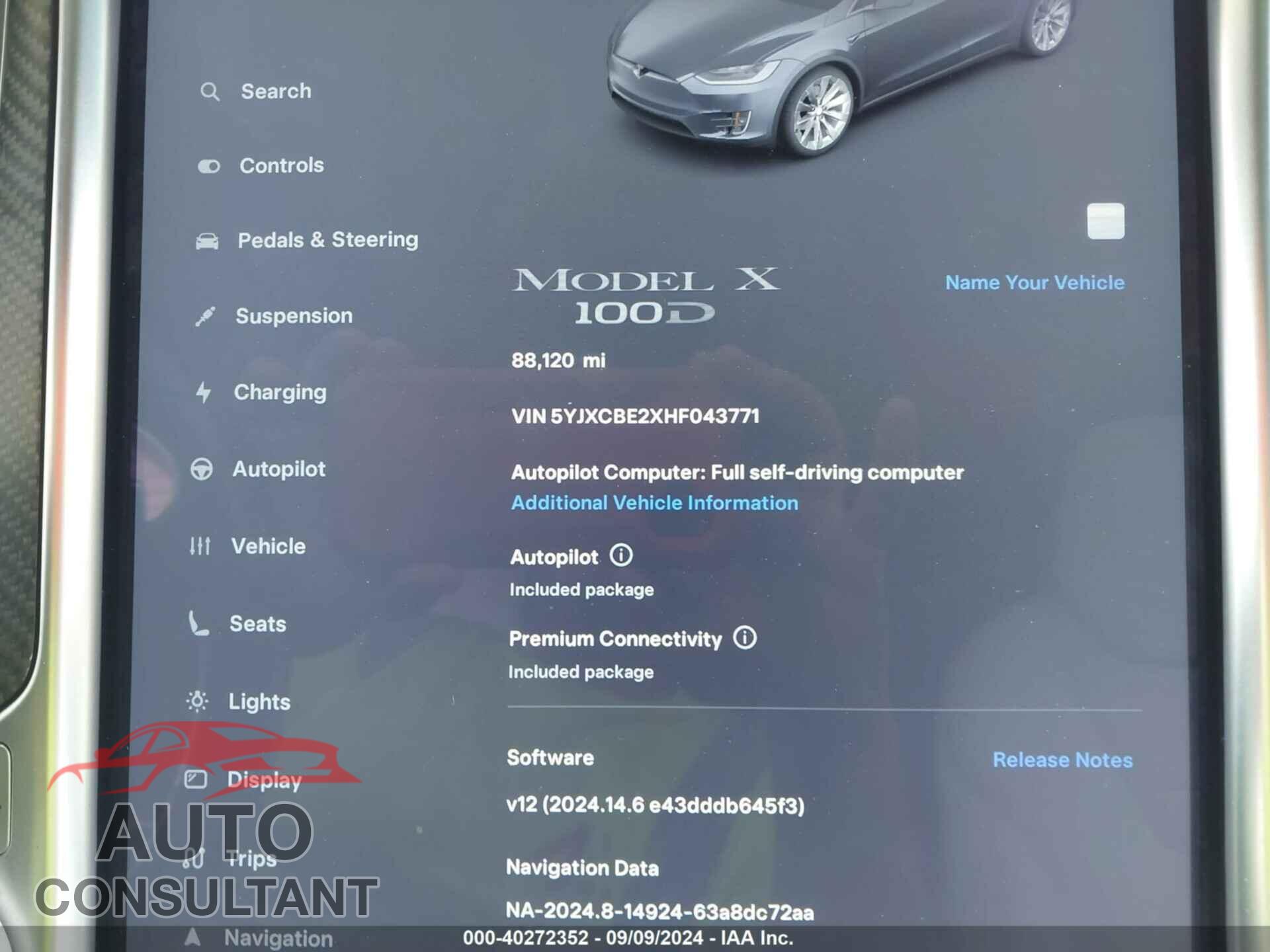 TESLA MODEL X 2017 - 5YJXCBE2XHF043771