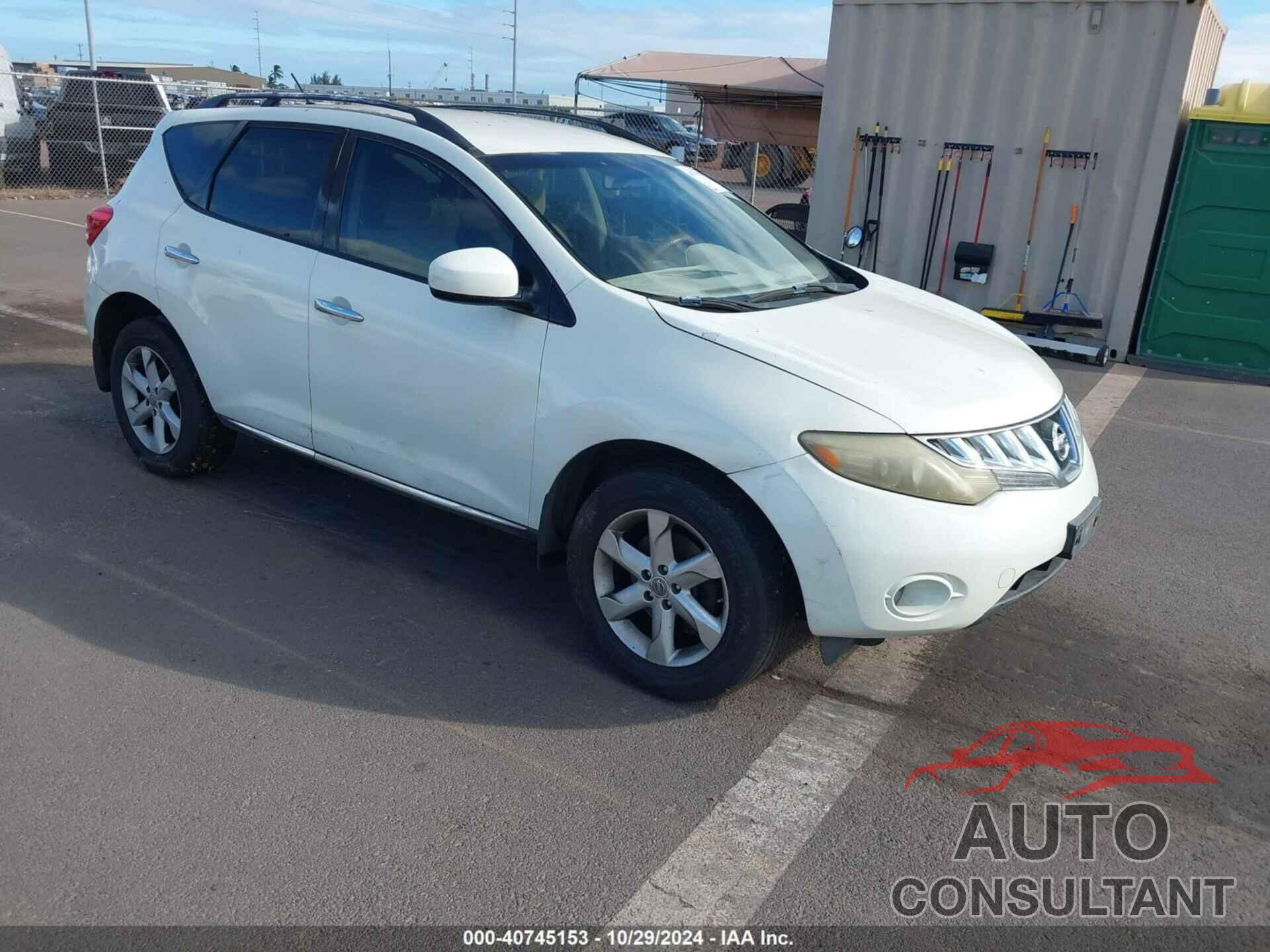 NISSAN MURANO 2009 - JN8AZ18U89W003380