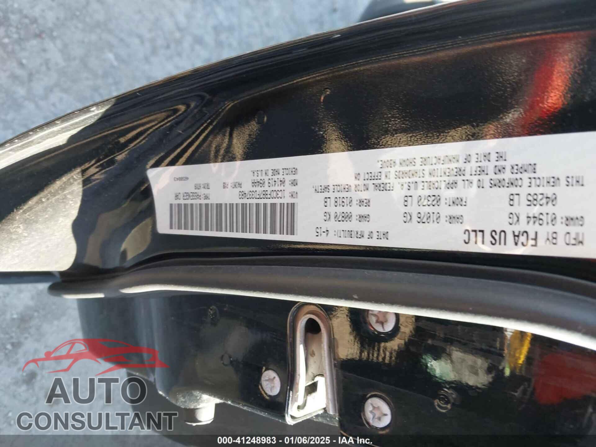 DODGE DART 2015 - 1C3CDFBB7FD337483