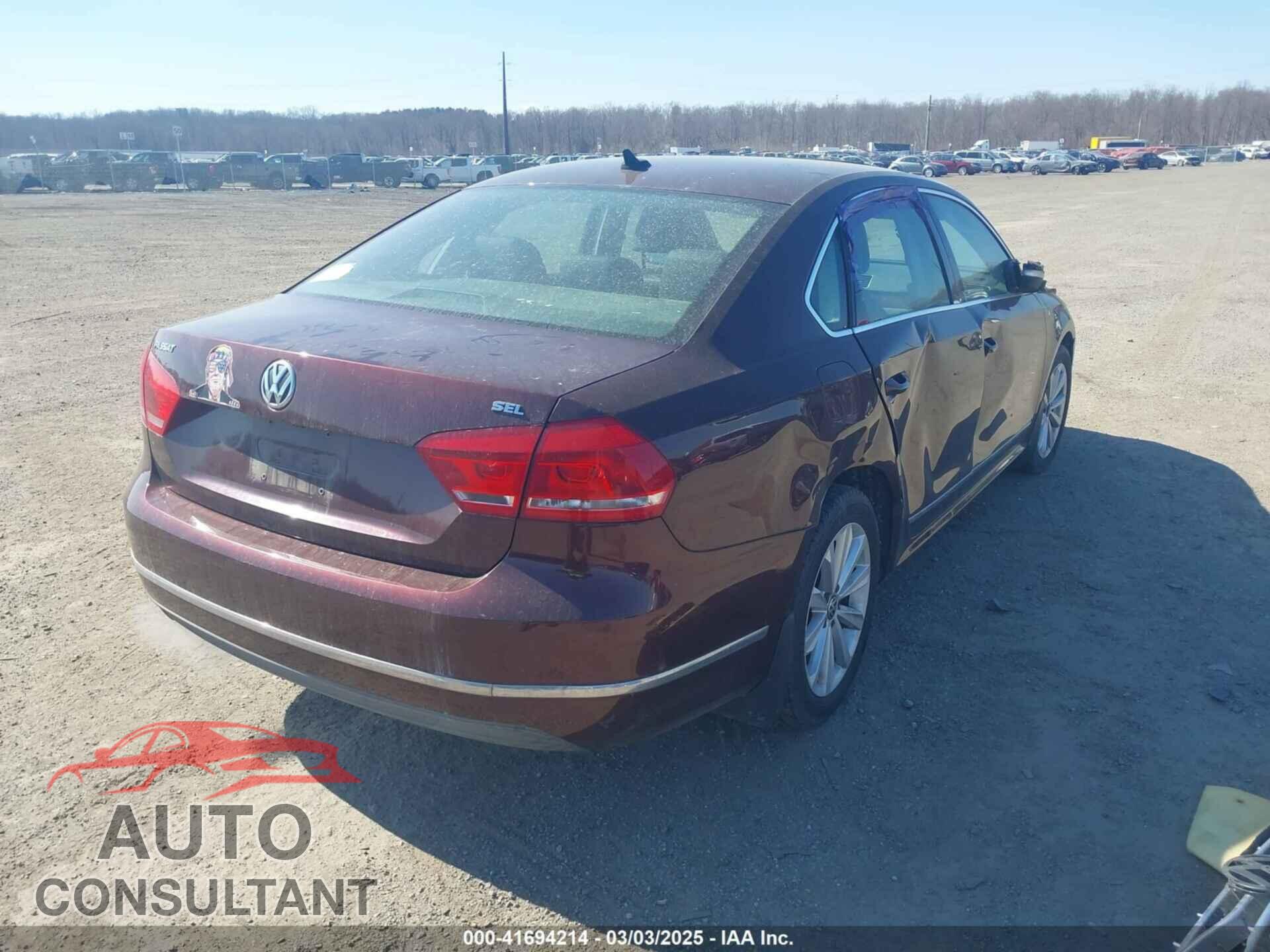 VOLKSWAGEN PASSAT 2013 - 1VWCP7A39DC052321