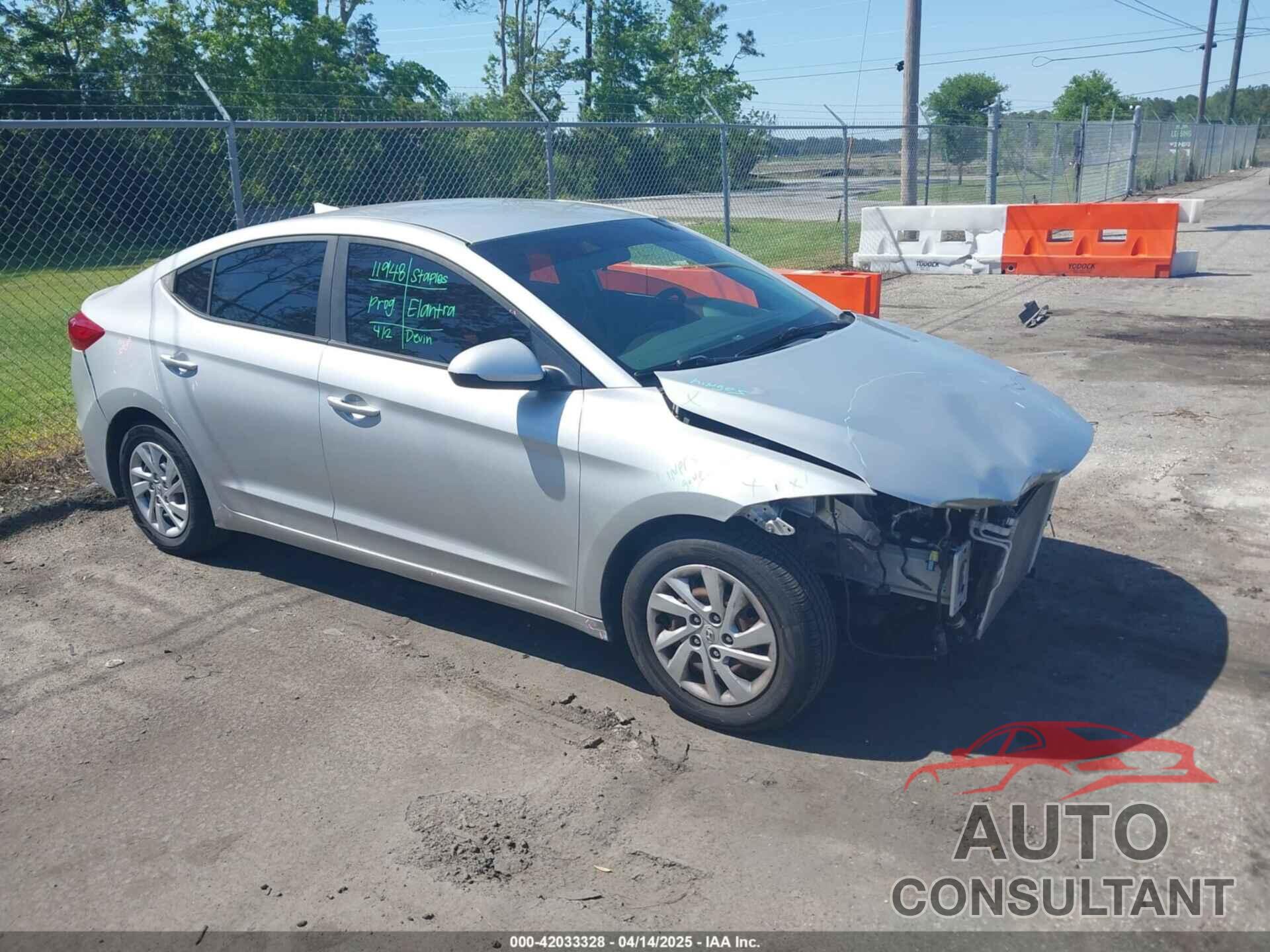 HYUNDAI ELANTRA 2017 - 5NPD74LF4HH196401