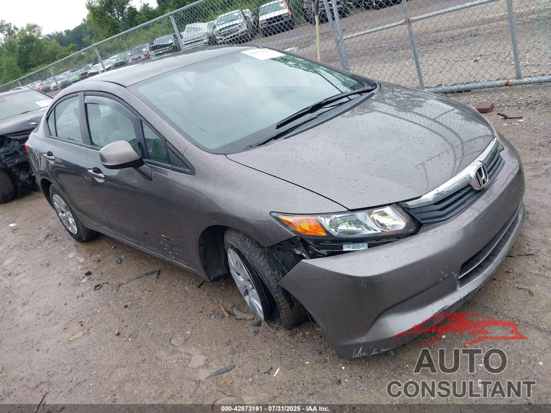 HONDA CIVIC 2012 - 19XFB2F59CE062494