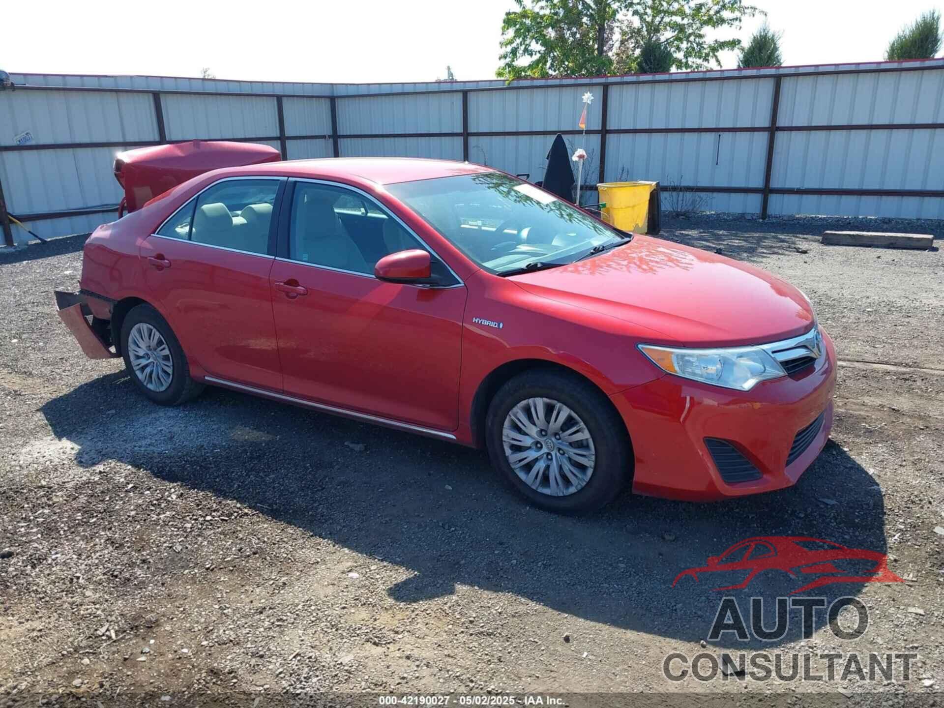 TOYOTA CAMRY HYBRID 2012 - 4T1BD1FK5CU033161