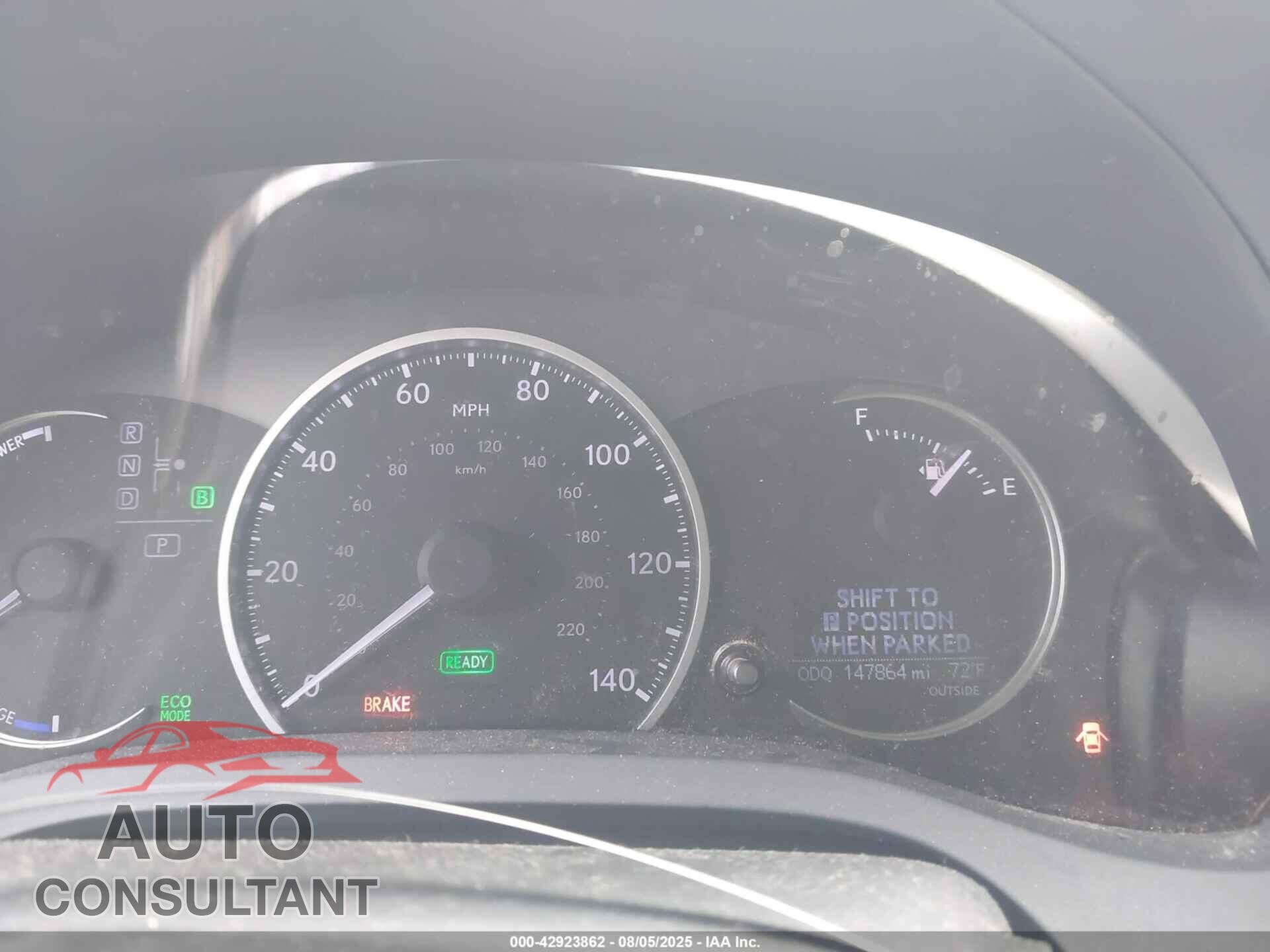 LEXUS CT 200H 2013 - JTHKD5BH3D2169502