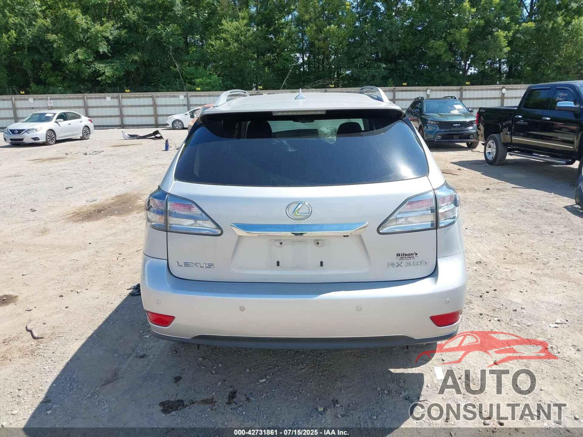 LEXUS RX 350 2010 - 2T2ZK1BA4AC030893