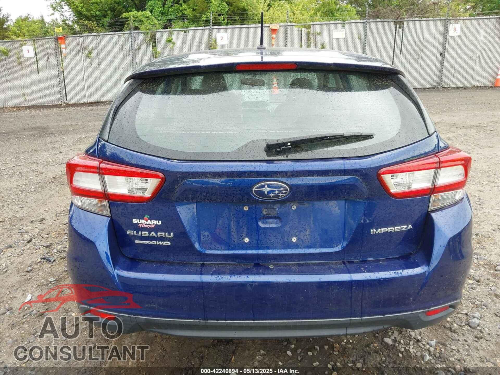 SUBARU IMPREZA 2018 - 4S3GTAA68J3705062