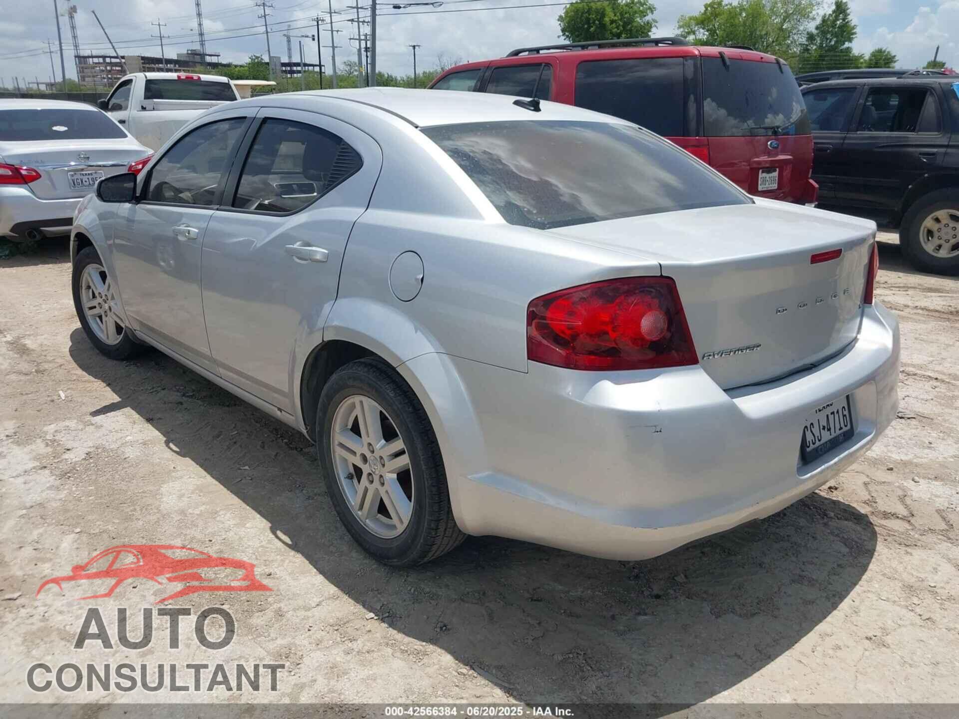 DODGE AVENGER 2012 - 1C3CDZCB1CN237157