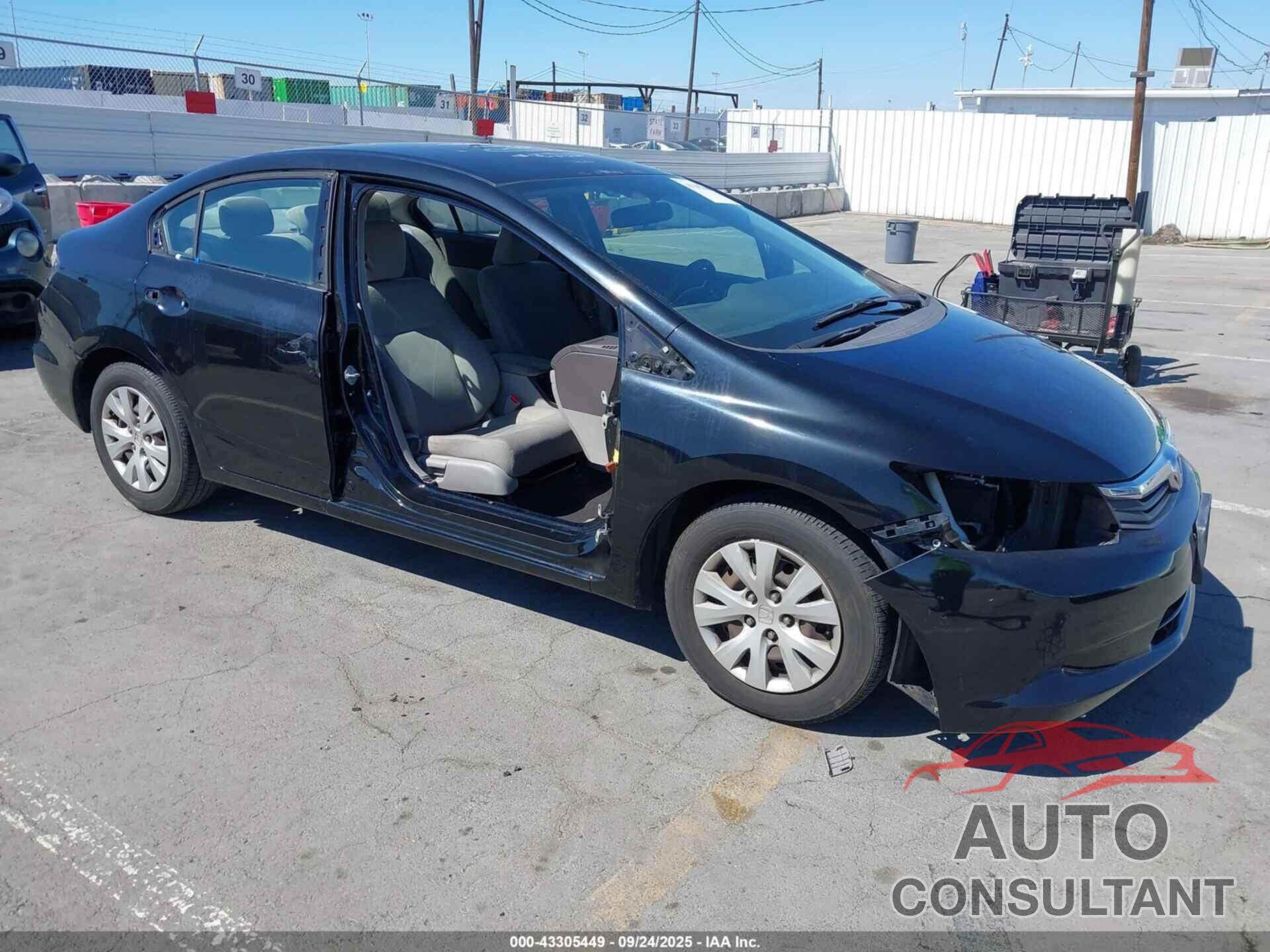 HONDA CIVIC 2012 - 19XFB2F56CE303282
