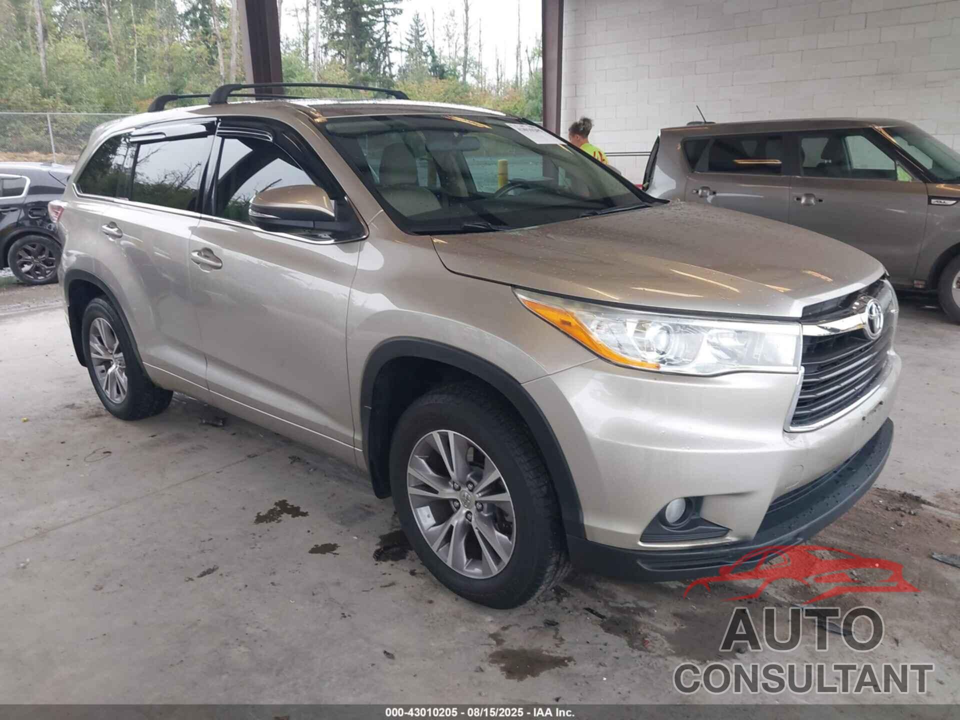 TOYOTA HIGHLANDER 2014 - 5TDBKRFH5ES021354
