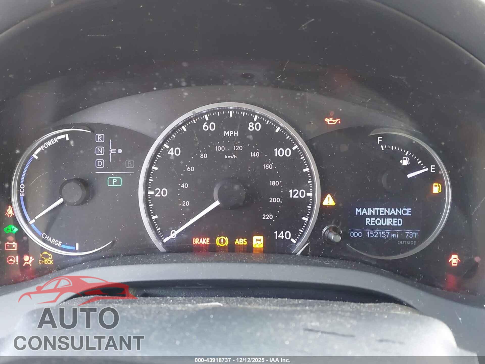 LEXUS CT 200H 2013 - JTHKD5BH7D2170667