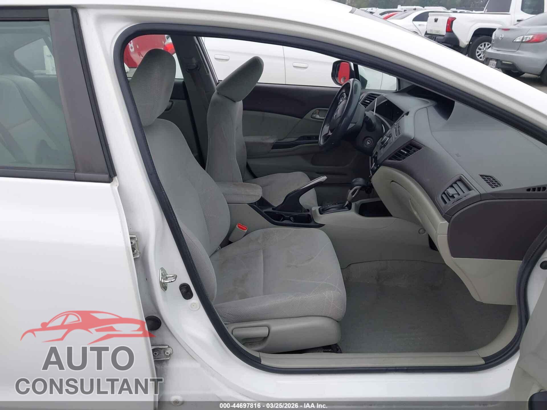 HONDA CIVIC 2012 - 19XFB2F53CE367652