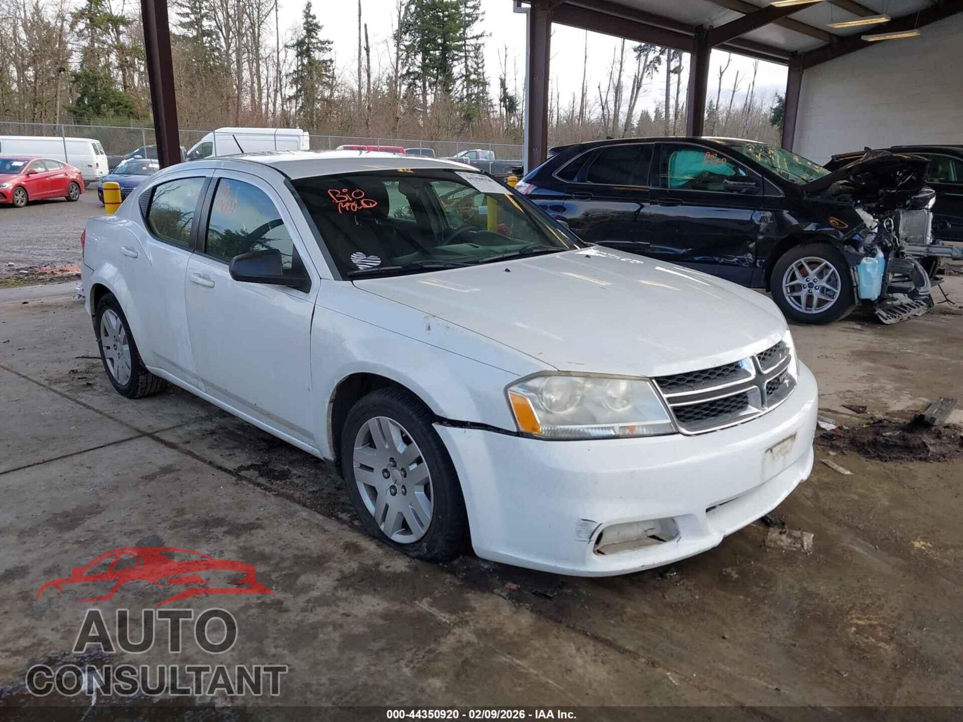 DODGE AVENGER 2012 - 1C3CDZAB0CN177228