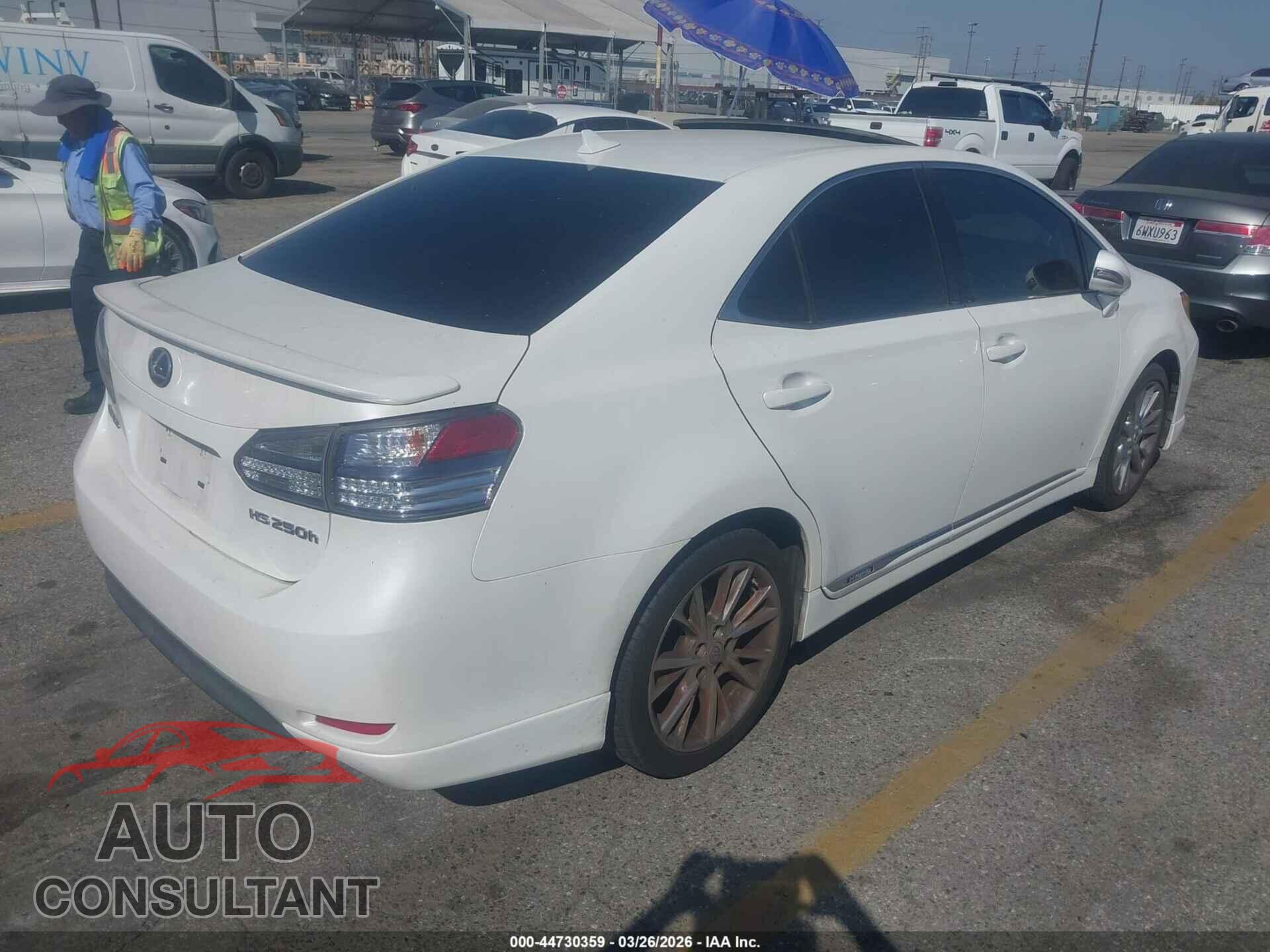 LEXUS HS 250H 2010 - JTHBB1BA7A2016280