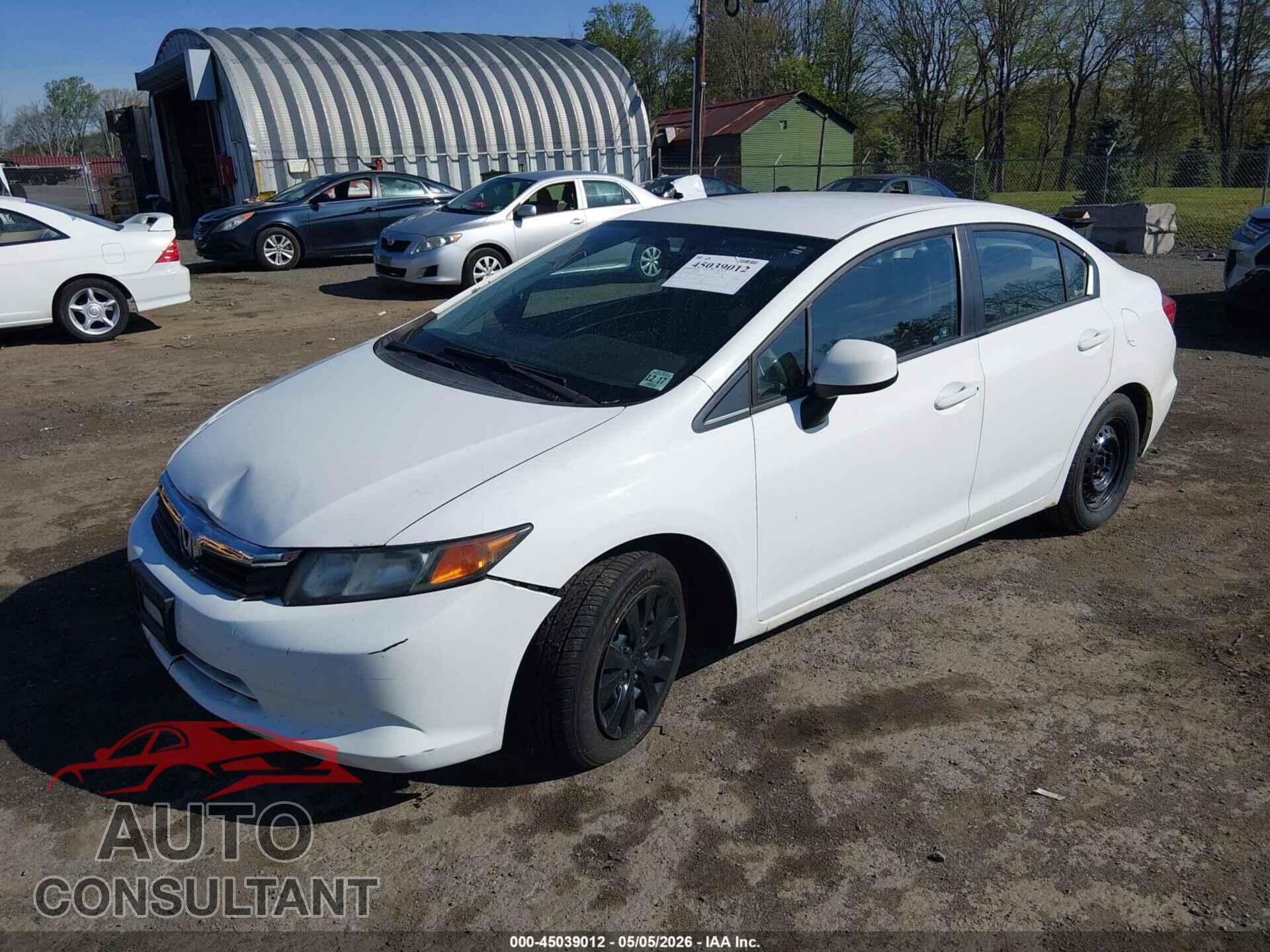 HONDA CIVIC 2012 - 19XFB2F55CE389829