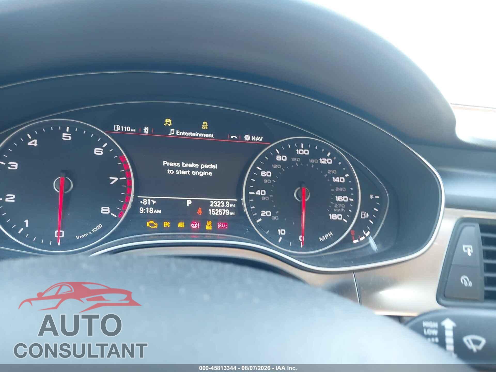 AUDI A7 2012 - WAU2GAFC2CN089019