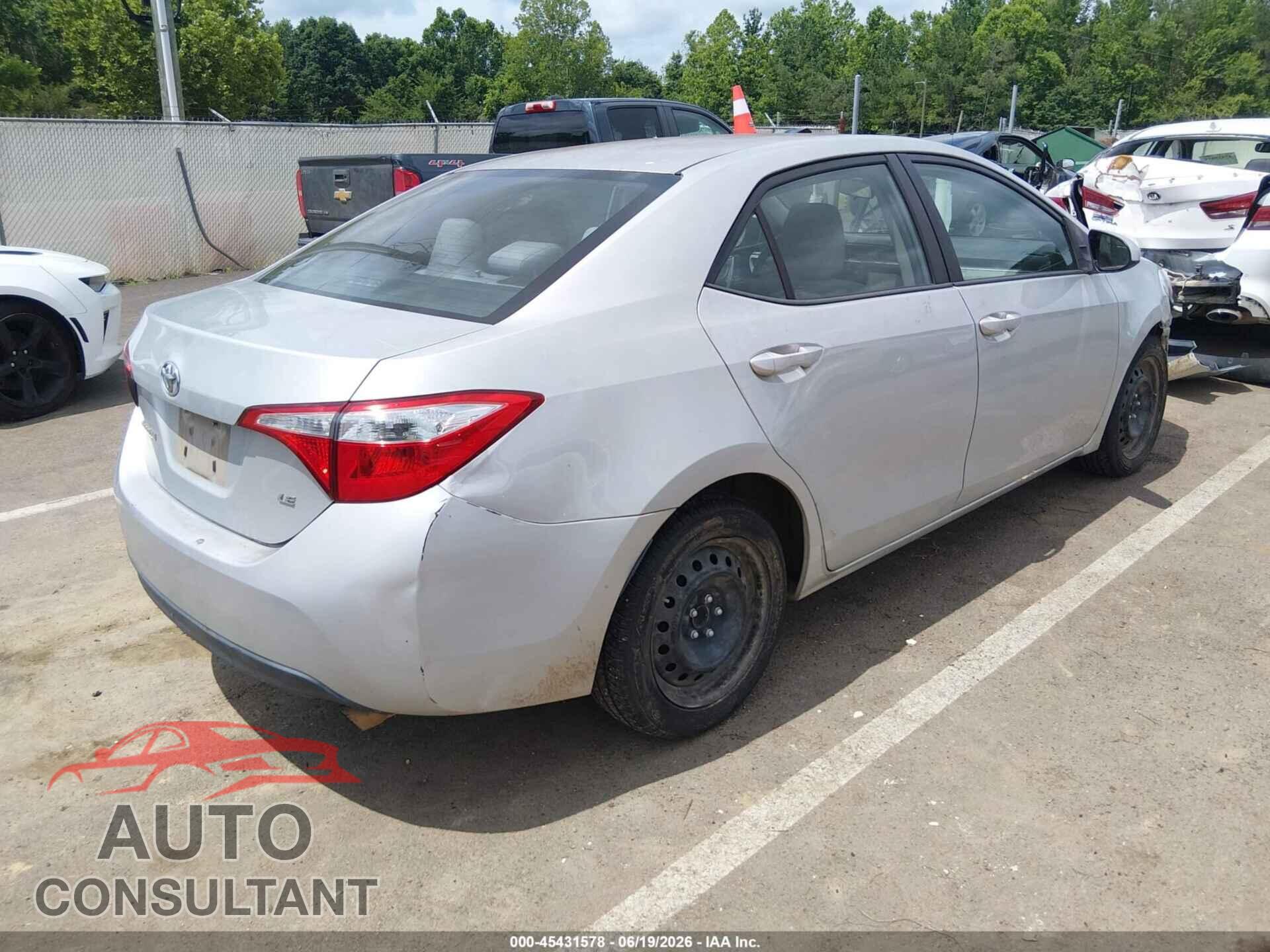 TOYOTA COROLLA 2015 - 2T1BURHE6FC347364