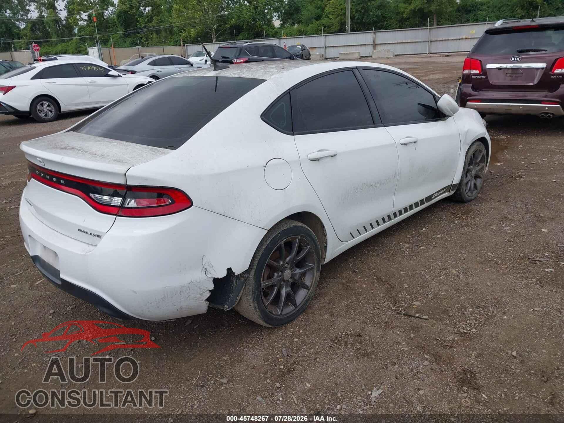 DODGE DART 2015 - 1C3CDFBBXFD316210