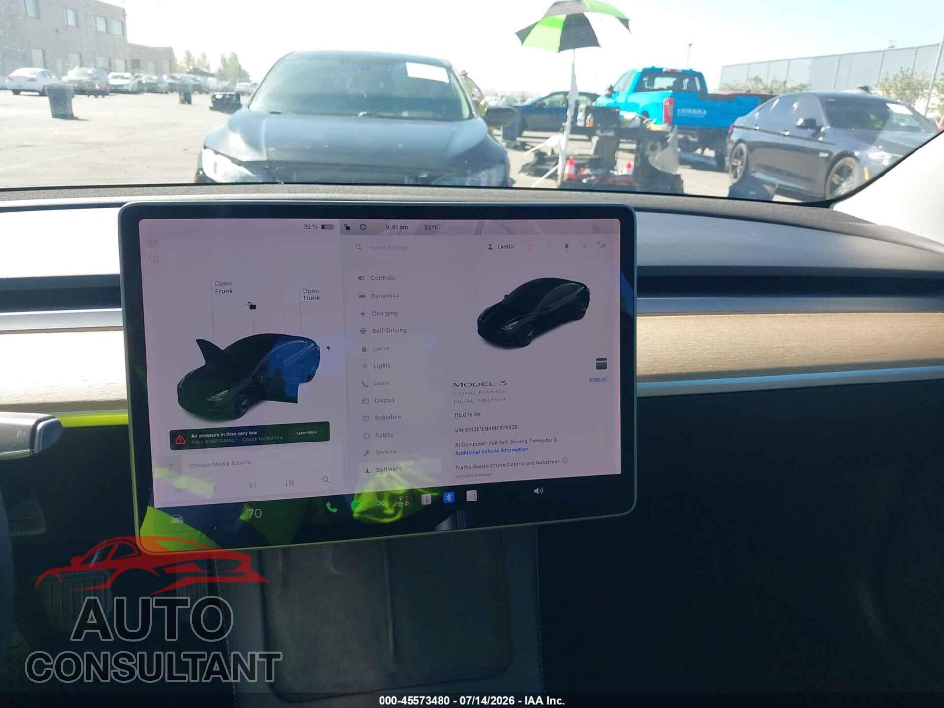 TESLA MODEL 3 2021 - 5YJ3E1EB4MF879525