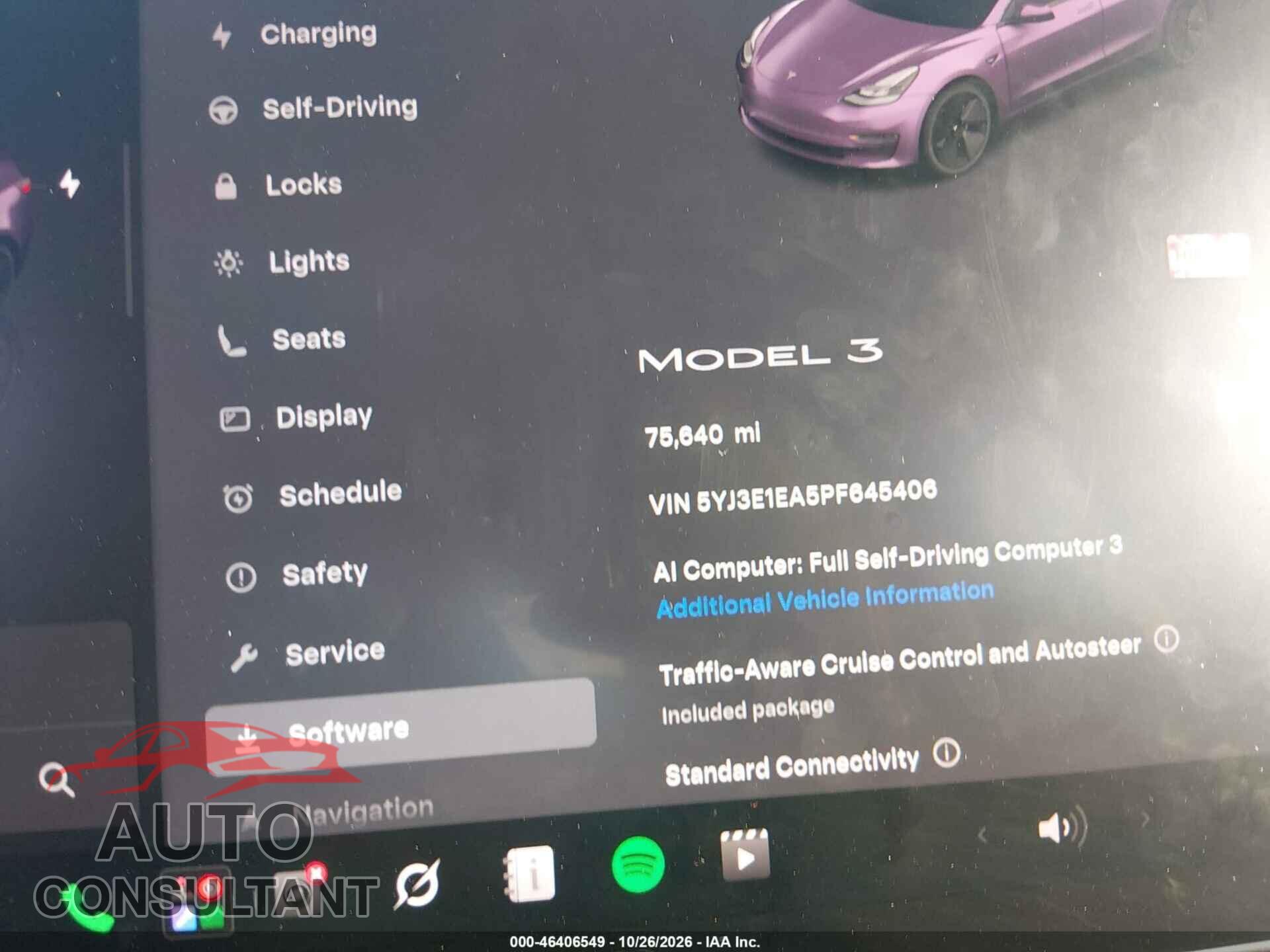 TESLA MODEL 3 2023 - 5YJ3E1EA5PF645406