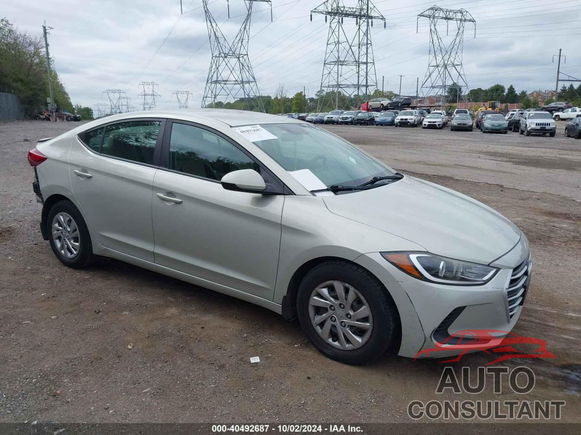 HYUNDAI ELANTRA 2017 - KMHD74LF0HU428879