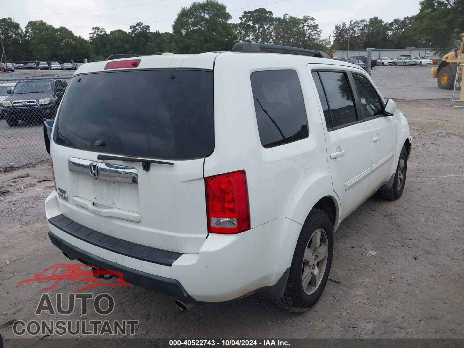 HONDA PILOT 2010 - 5FNYF3H61AB007781