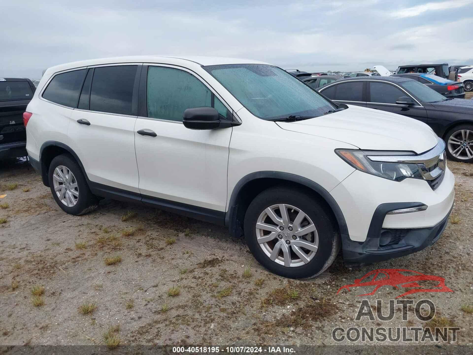 HONDA PILOT 2019 - 5FNYF6H14KB037042