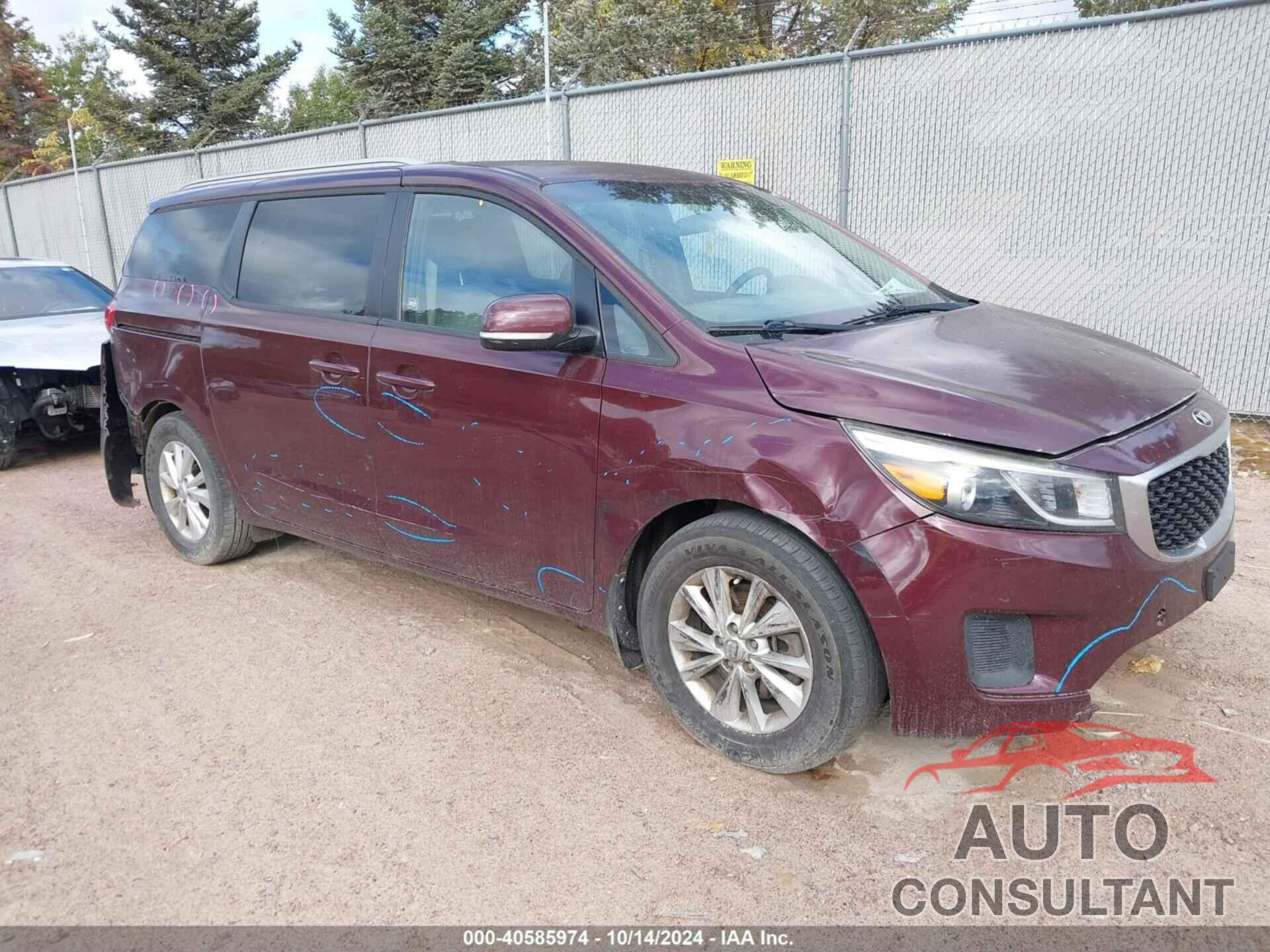 KIA SEDONA 2016 - KNDMB5C1XG6200131