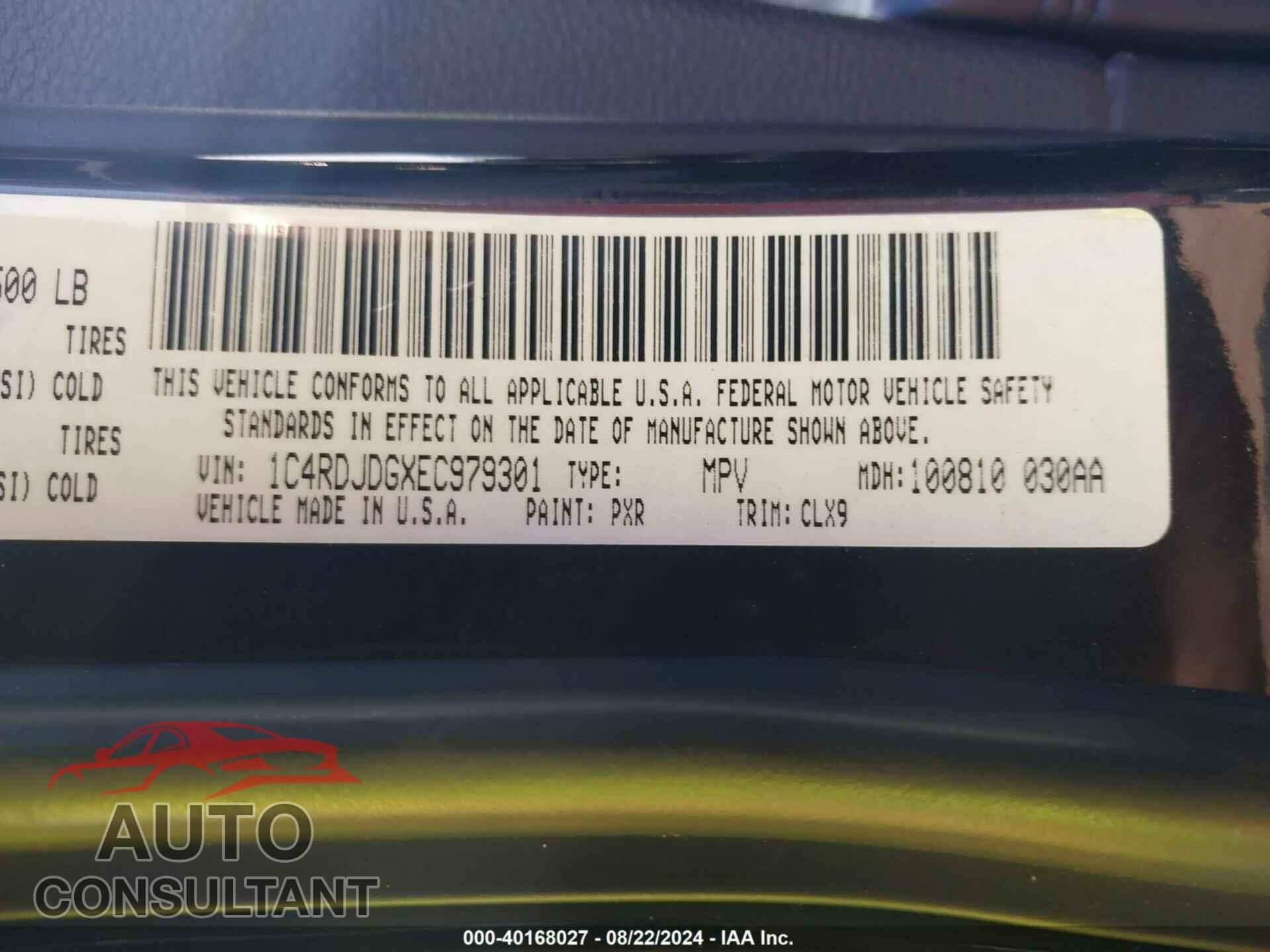 DODGE DURANGO 2014 - 1C4RDJDGXEC979301