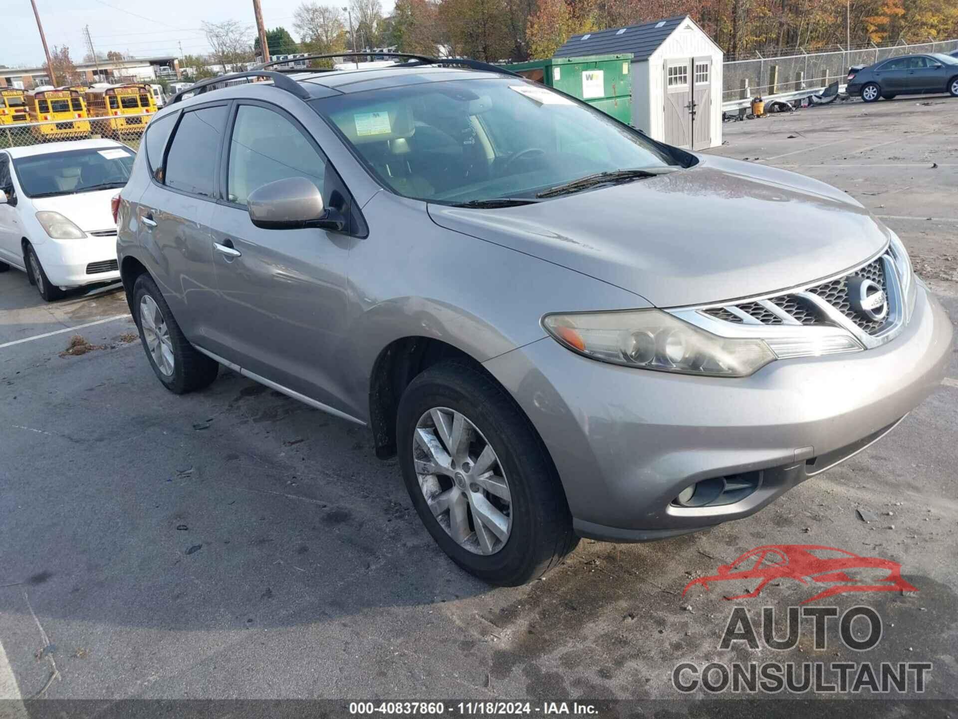 NISSAN MURANO 2012 - JN8AZ1MWXCW240306